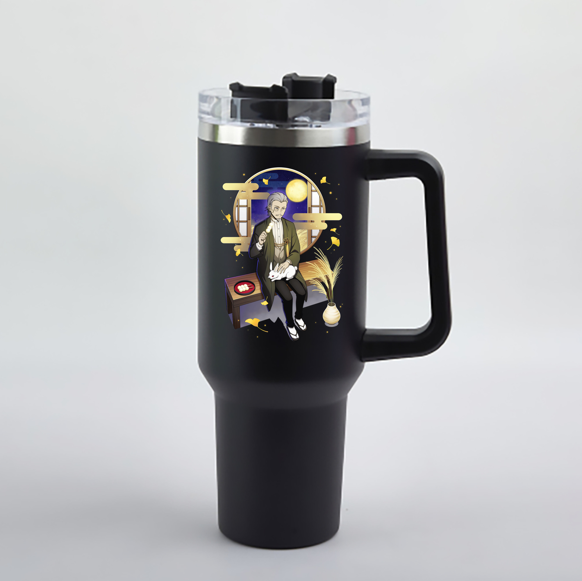 （画像用） 文豪ストレイドッグス Bungo Stray Dogs 1200mL車用タンブラー - クリスタルステッカー（プラスチックストロー付き）