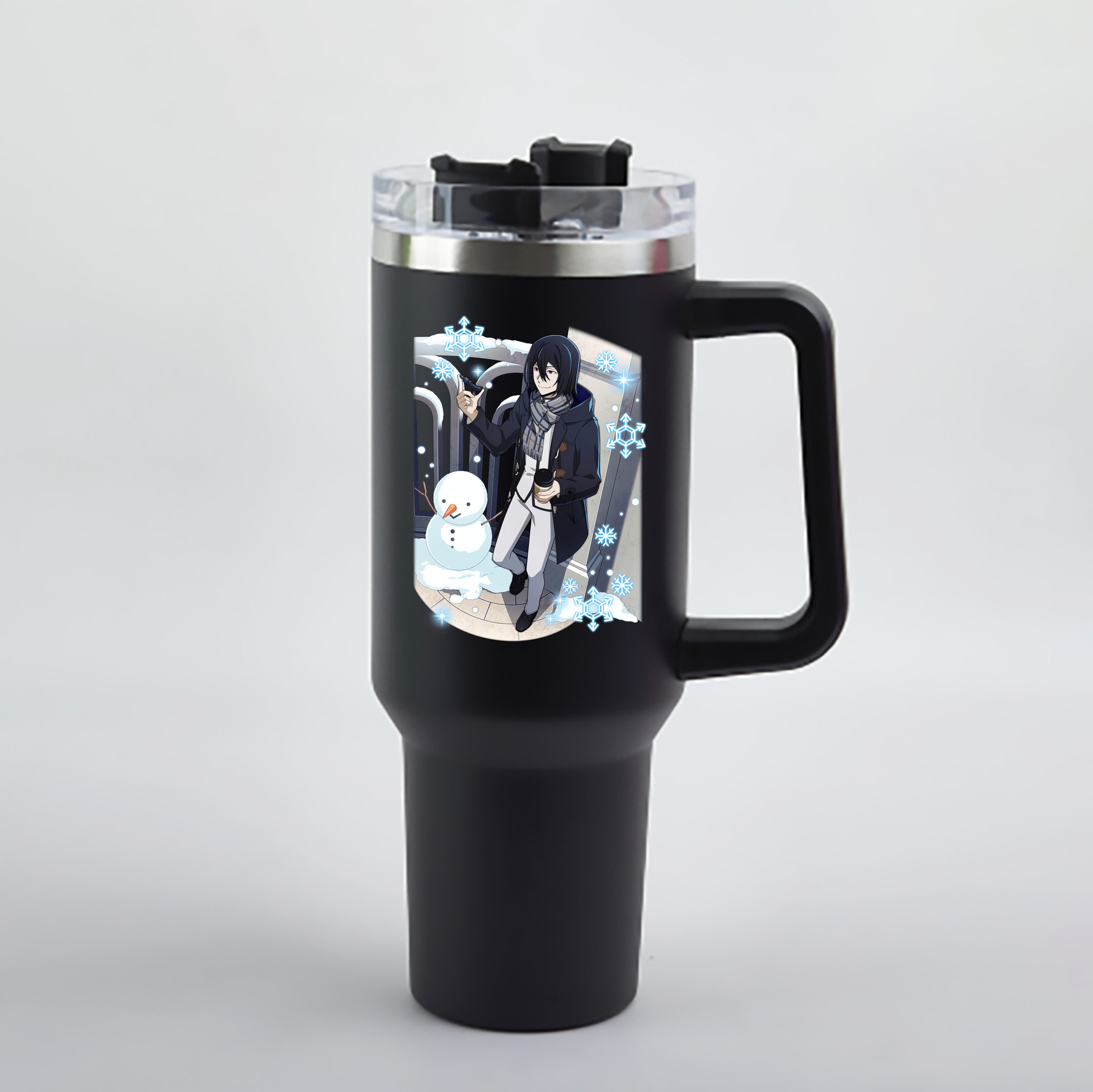 （画像用） 文豪ストレイドッグス Bungo Stray Dogs 1200mL車用タンブラー - クリスタルステッカー（プラスチックストロー付き）
