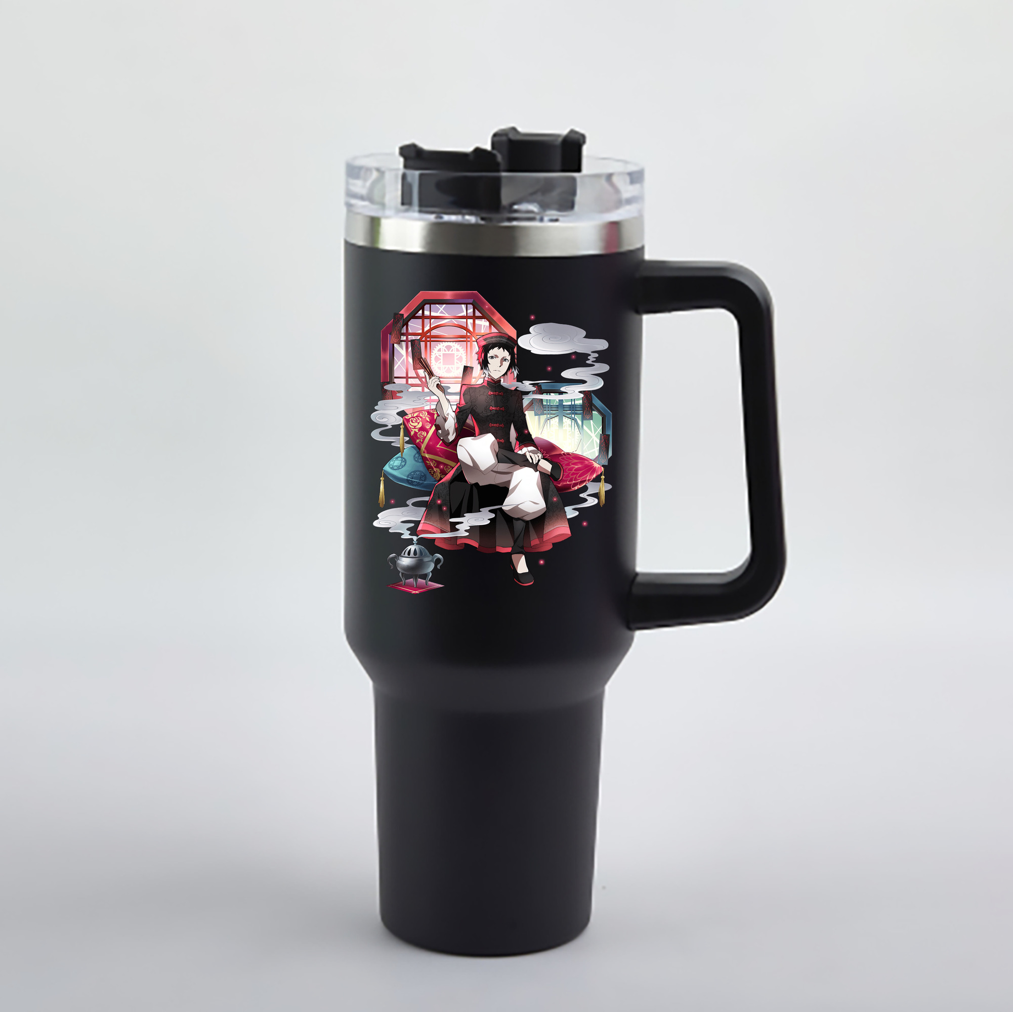 （画像用） 文豪ストレイドッグス Bungo Stray Dogs 1200mL車用タンブラー - クリスタルステッカー（プラスチックストロー付き）