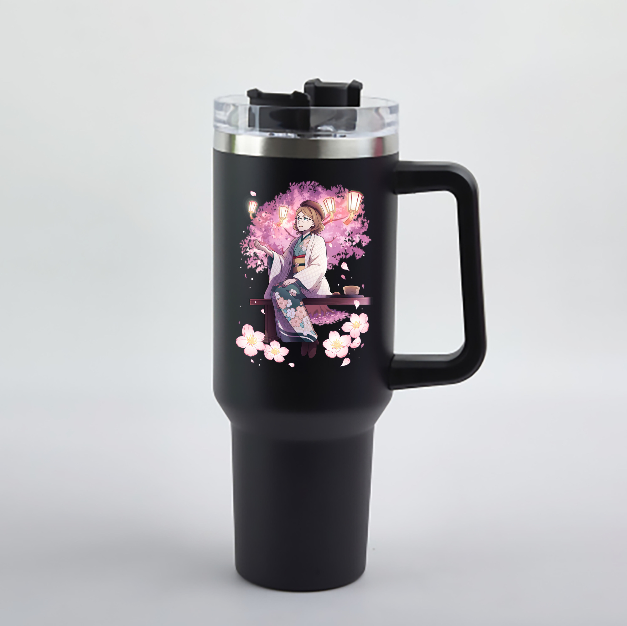 （画像用） 文豪ストレイドッグス Bungo Stray Dogs 1200mL車用タンブラー - クリスタルステッカー（プラスチックストロー付き）