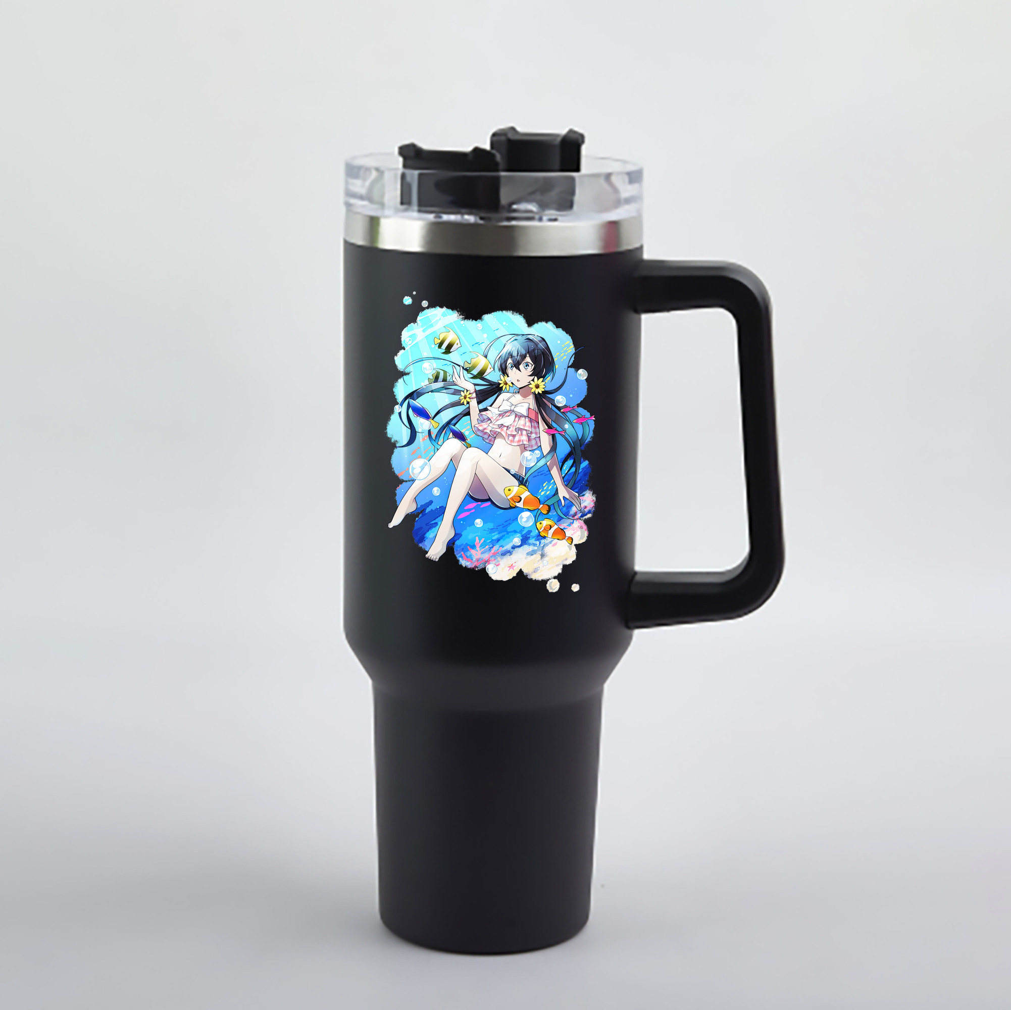 （画像用） 文豪ストレイドッグス Bungo Stray Dogs 1200mL車用タンブラー - クリスタルステッカー（プラスチックストロー付き）