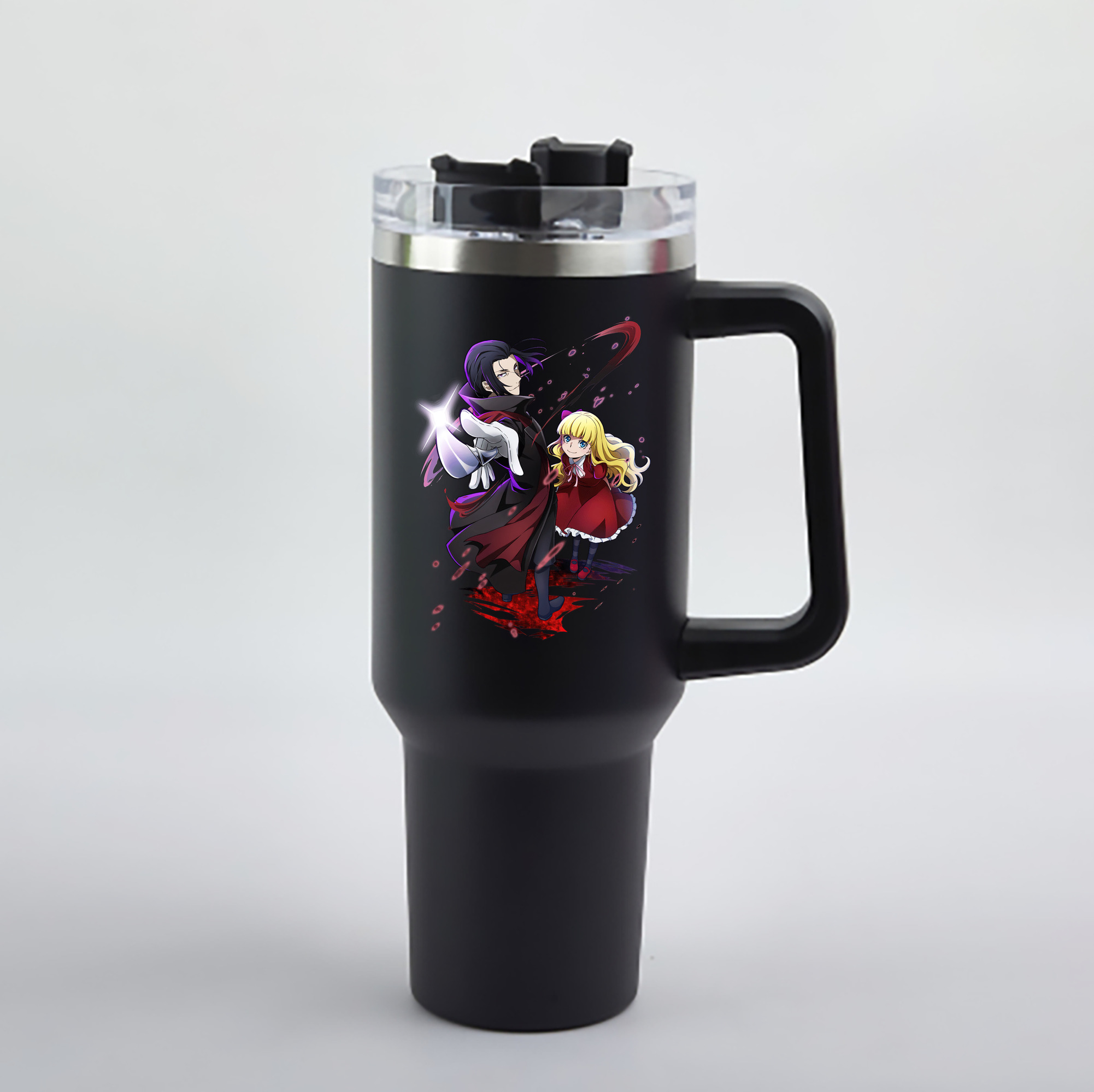 （画像用） 文豪ストレイドッグス Bungo Stray Dogs 1200mL車用タンブラー - クリスタルステッカー（プラスチックストロー付き）