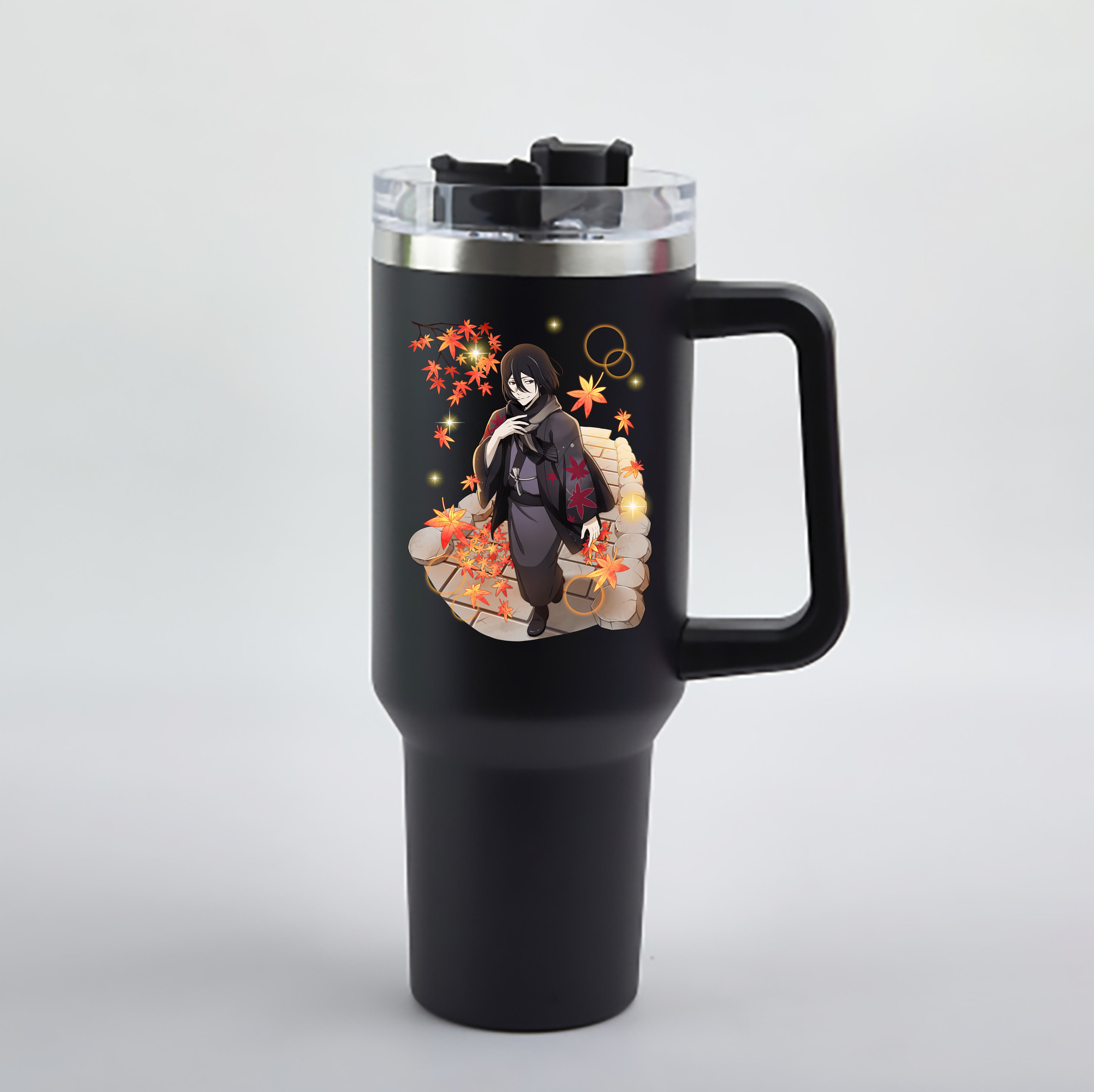 （画像用） 文豪ストレイドッグス Bungo Stray Dogs 1200mL車用タンブラー - クリスタルステッカー（プラスチックストロー付き）
