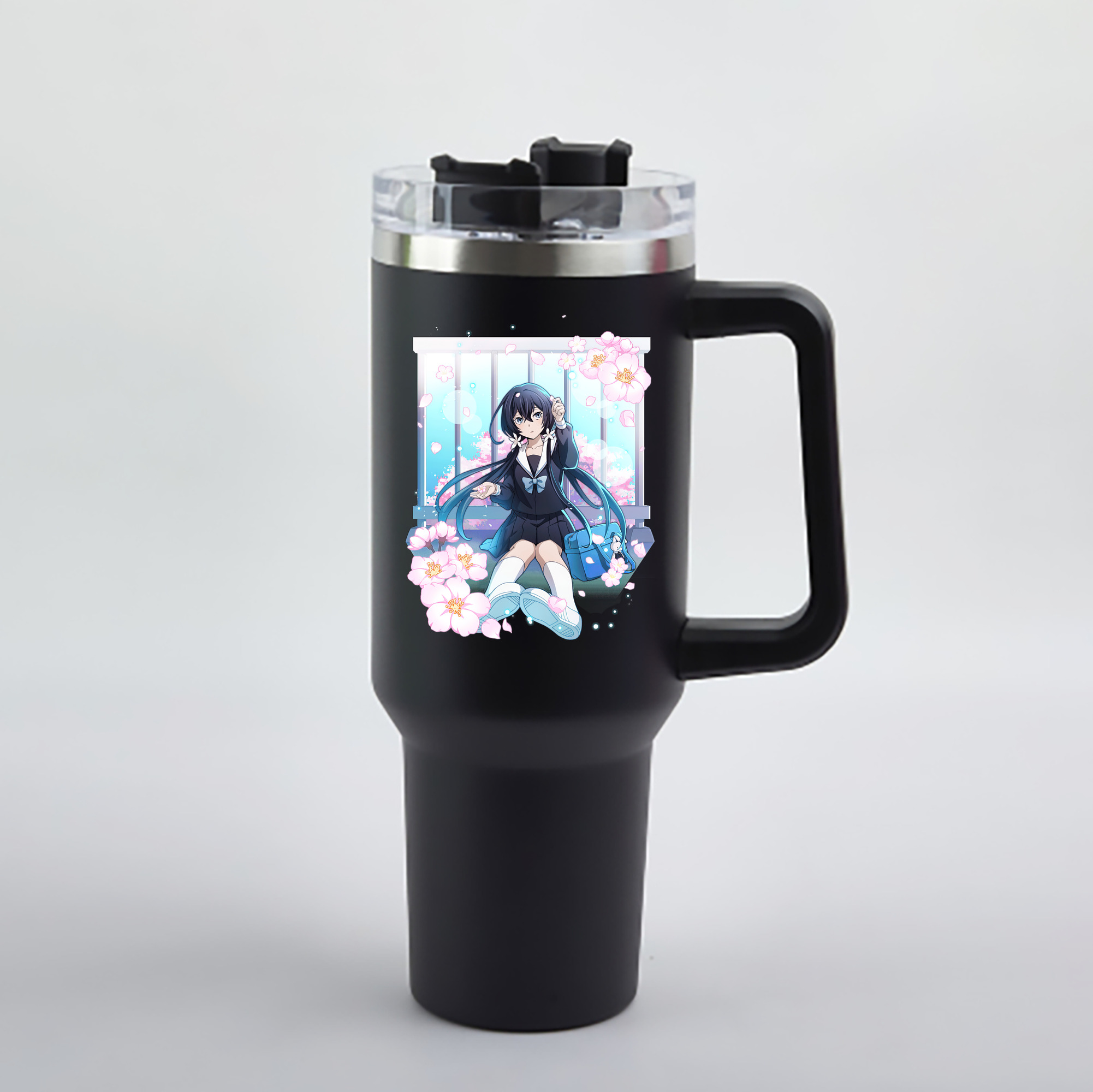 （画像用） 文豪ストレイドッグス Bungo Stray Dogs 1200mL車用タンブラー - クリスタルステッカー（プラスチックストロー付き）