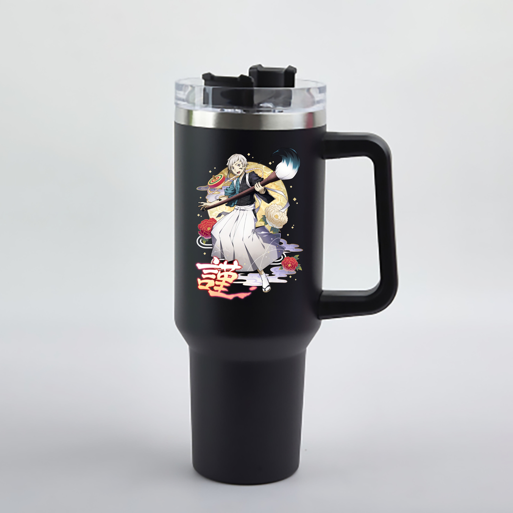 （画像用） 文豪ストレイドッグス Bungo Stray Dogs 1200mL車用タンブラー - クリスタルステッカー（プラスチックストロー付き）