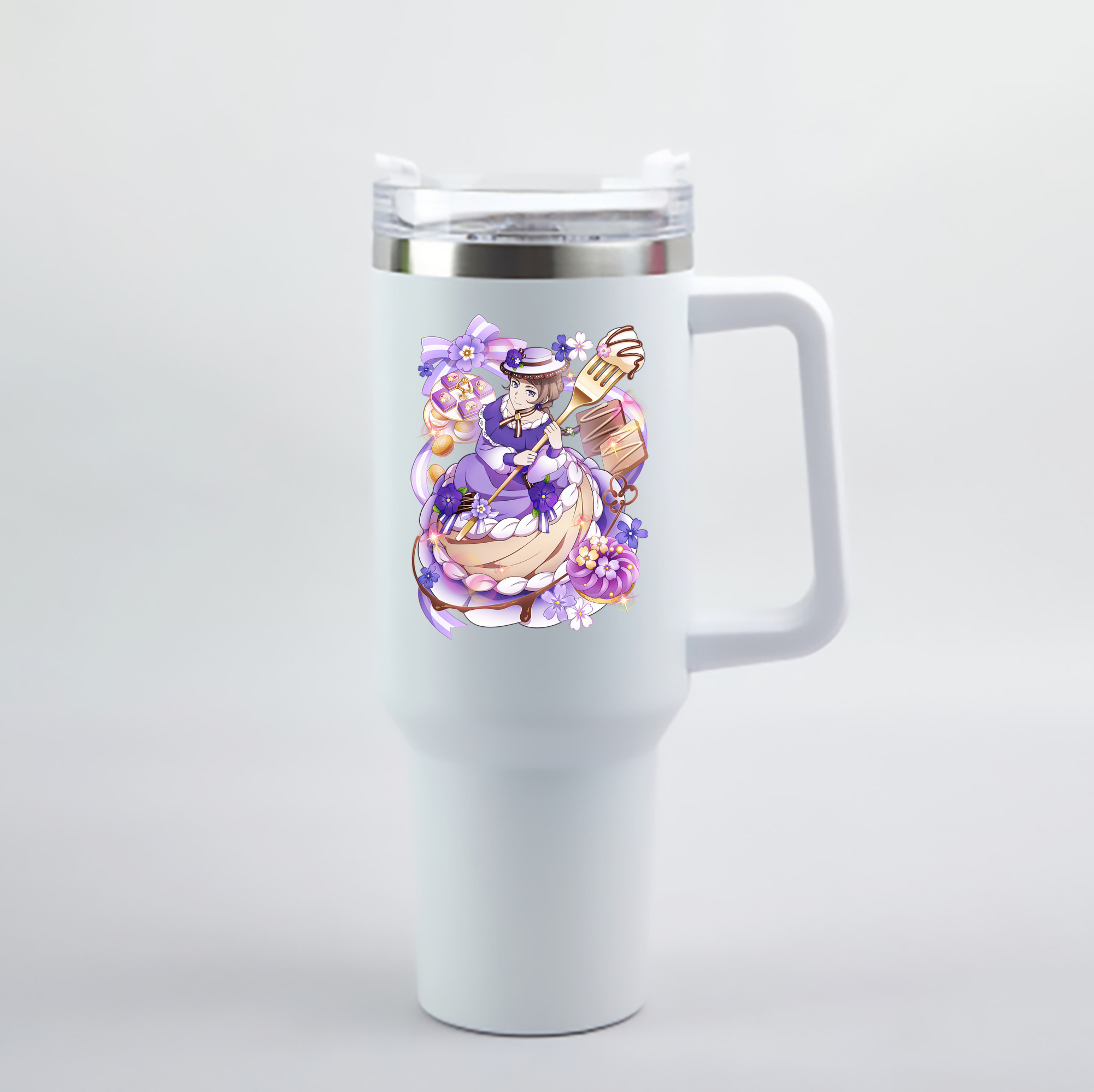 （画像用） 文豪ストレイドッグス Bungo Stray Dogs 1200mL車用タンブラー - クリスタルステッカー（プラスチックストロー付き）