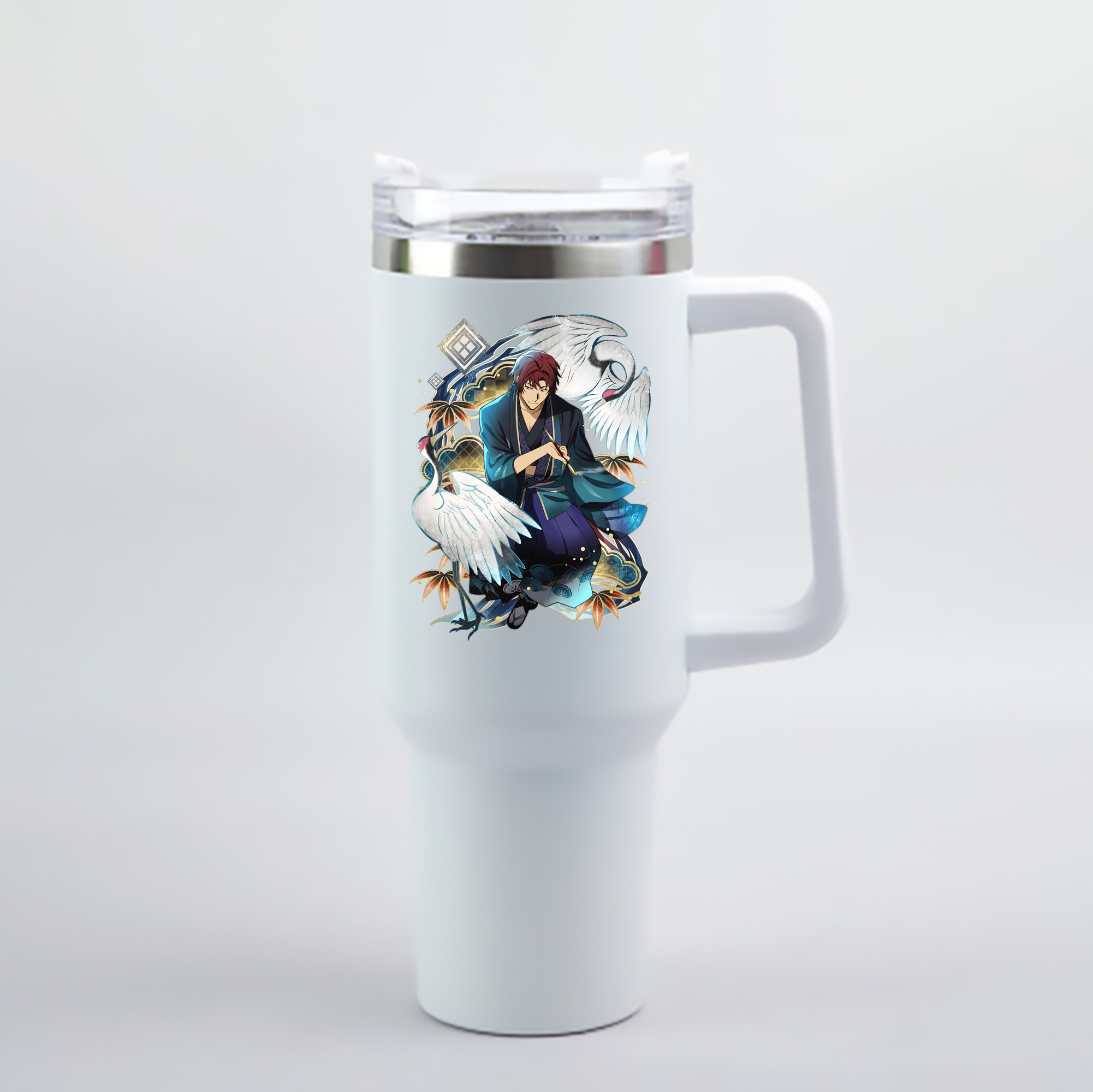 （画像用） 文豪ストレイドッグス Bungo Stray Dogs 1200mL車用タンブラー - クリスタルステッカー（プラスチックストロー付き）