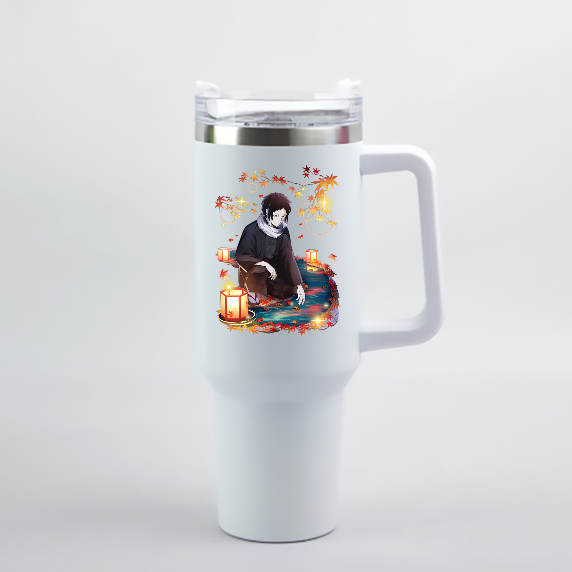 （画像用） 文豪ストレイドッグス Bungo Stray Dogs 1200mL車用タンブラー - クリスタルステッカー（プラスチックストロー付き）