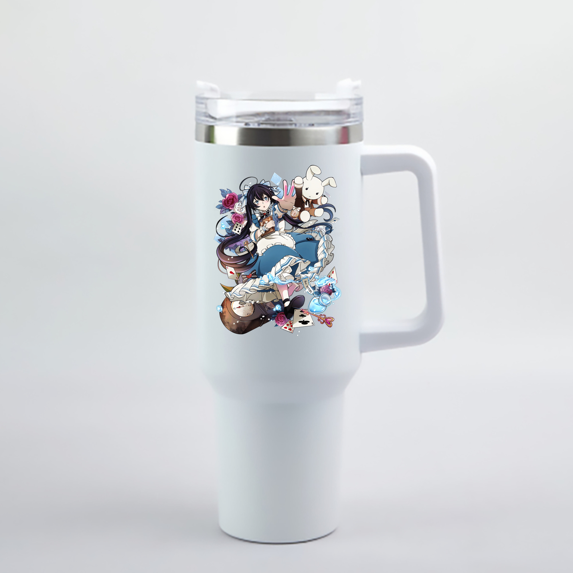 （画像用） 文豪ストレイドッグス Bungo Stray Dogs 1200mL車用タンブラー - クリスタルステッカー（プラスチックストロー付き）