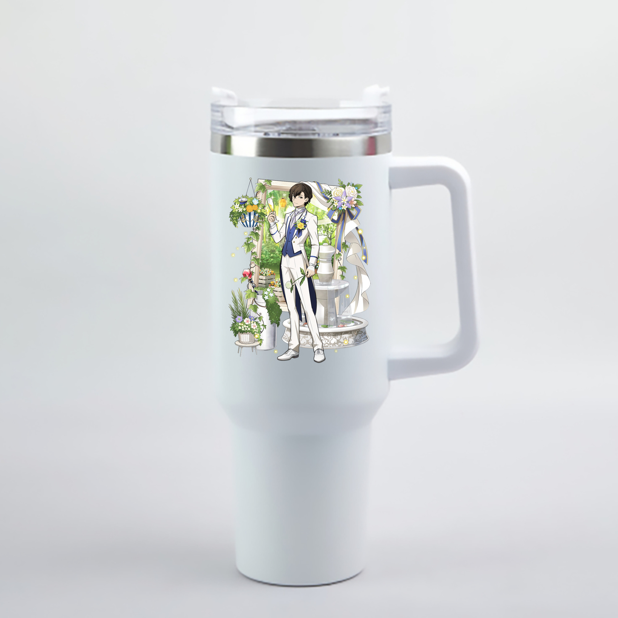 （画像用） 文豪ストレイドッグス Bungo Stray Dogs 1200mL車用タンブラー - クリスタルステッカー（プラスチックストロー付き）