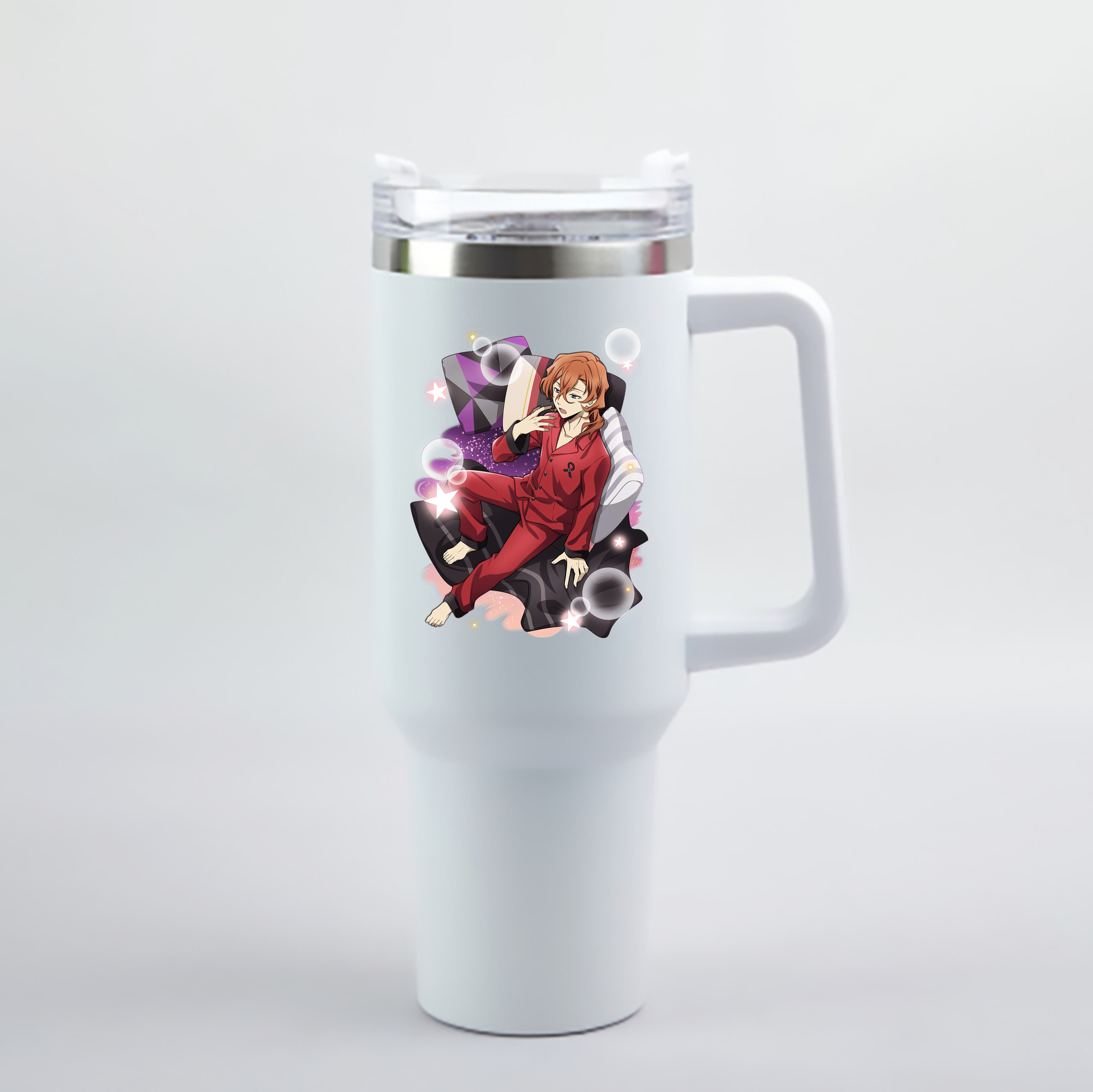 （画像用） 文豪ストレイドッグス Bungo Stray Dogs 1200mL車用タンブラー - クリスタルステッカー（プラスチックストロー付き）