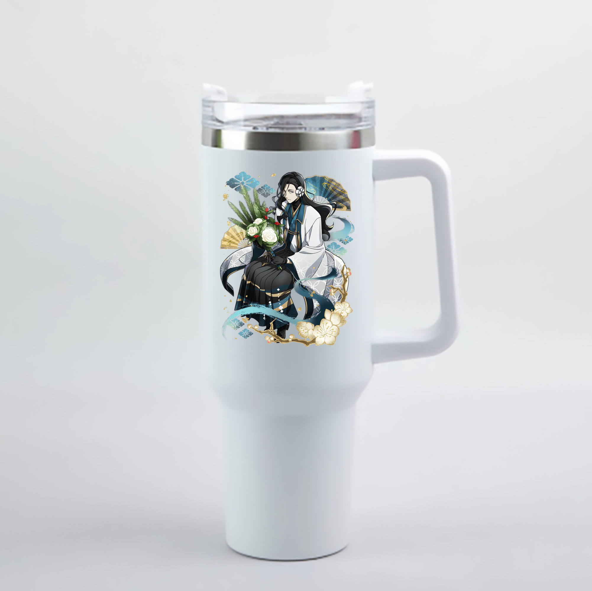 （画像用） 文豪ストレイドッグス Bungo Stray Dogs 1200mL車用タンブラー - クリスタルステッカー（プラスチックストロー付き）