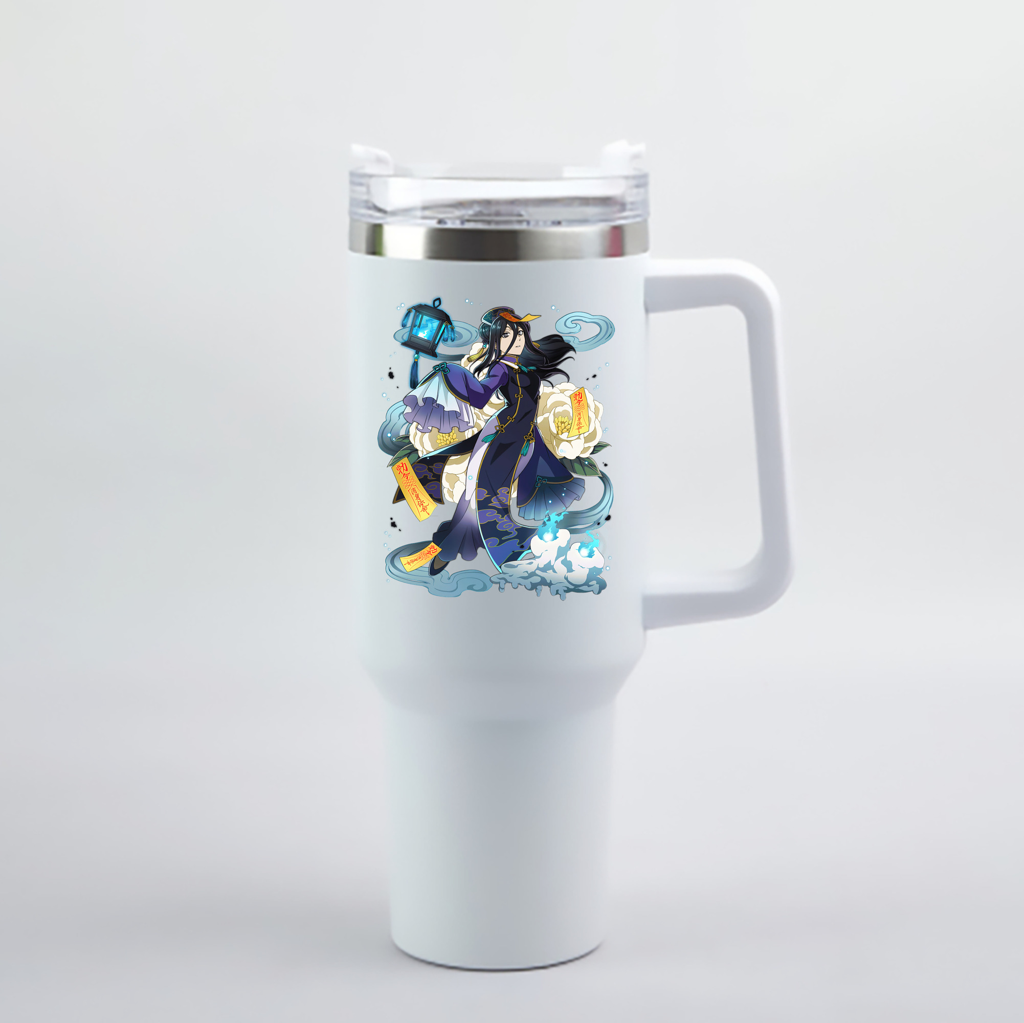 （画像用） 文豪ストレイドッグス Bungo Stray Dogs 1200mL車用タンブラー - クリスタルステッカー（プラスチックストロー付き）