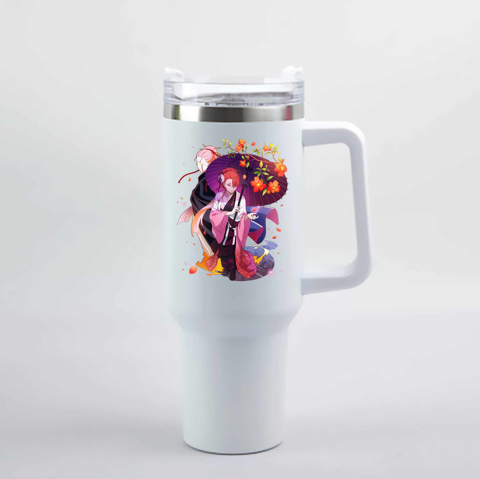 （画像用） 文豪ストレイドッグス Bungo Stray Dogs 1200mL車用タンブラー - クリスタルステッカー（プラスチックストロー付き）