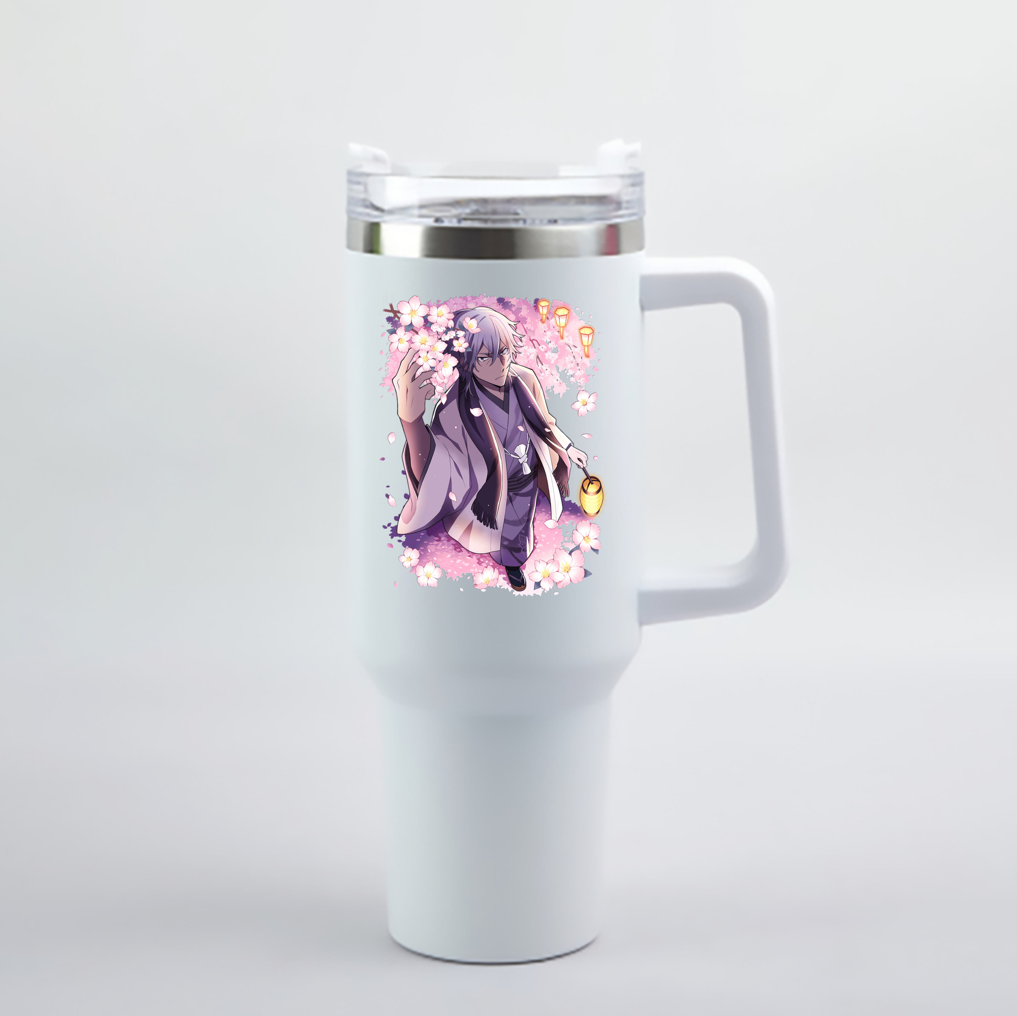（画像用） 文豪ストレイドッグス Bungo Stray Dogs 1200mL車用タンブラー - クリスタルステッカー（プラスチックストロー付き）