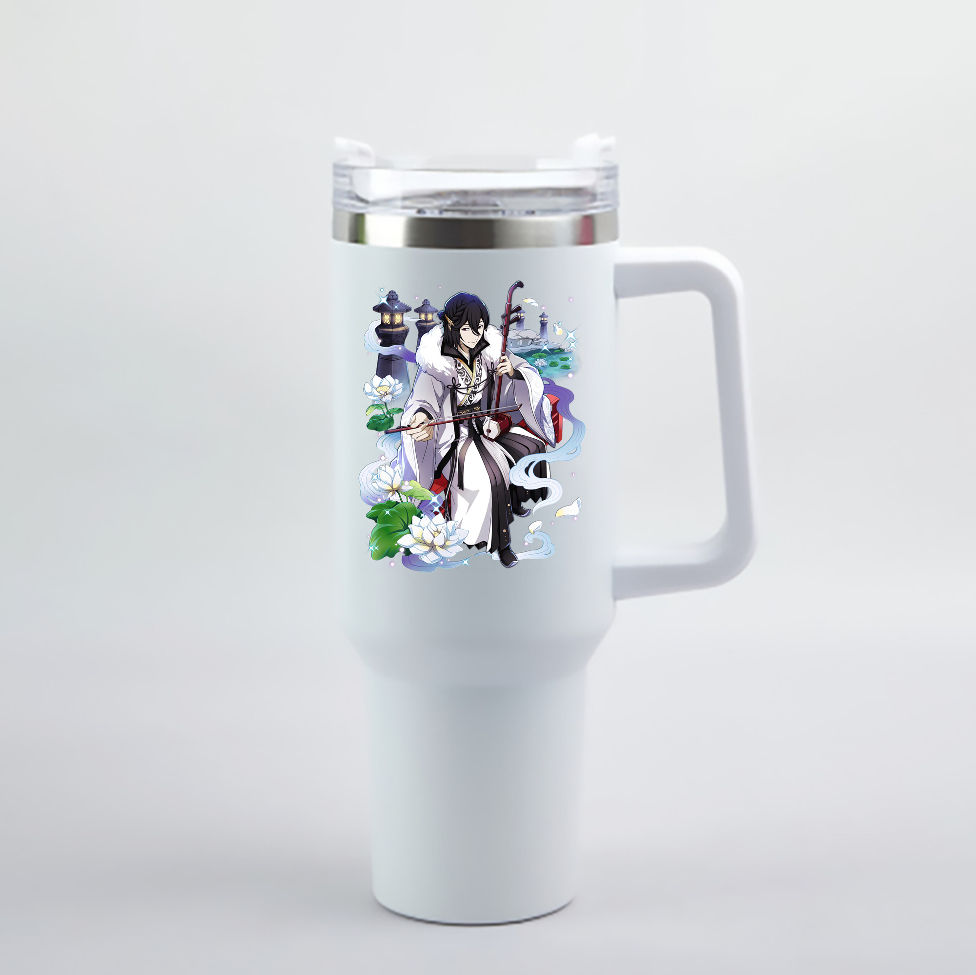 （画像用） 文豪ストレイドッグス Bungo Stray Dogs 1200mL車用タンブラー - クリスタルステッカー（プラスチックストロー付き）