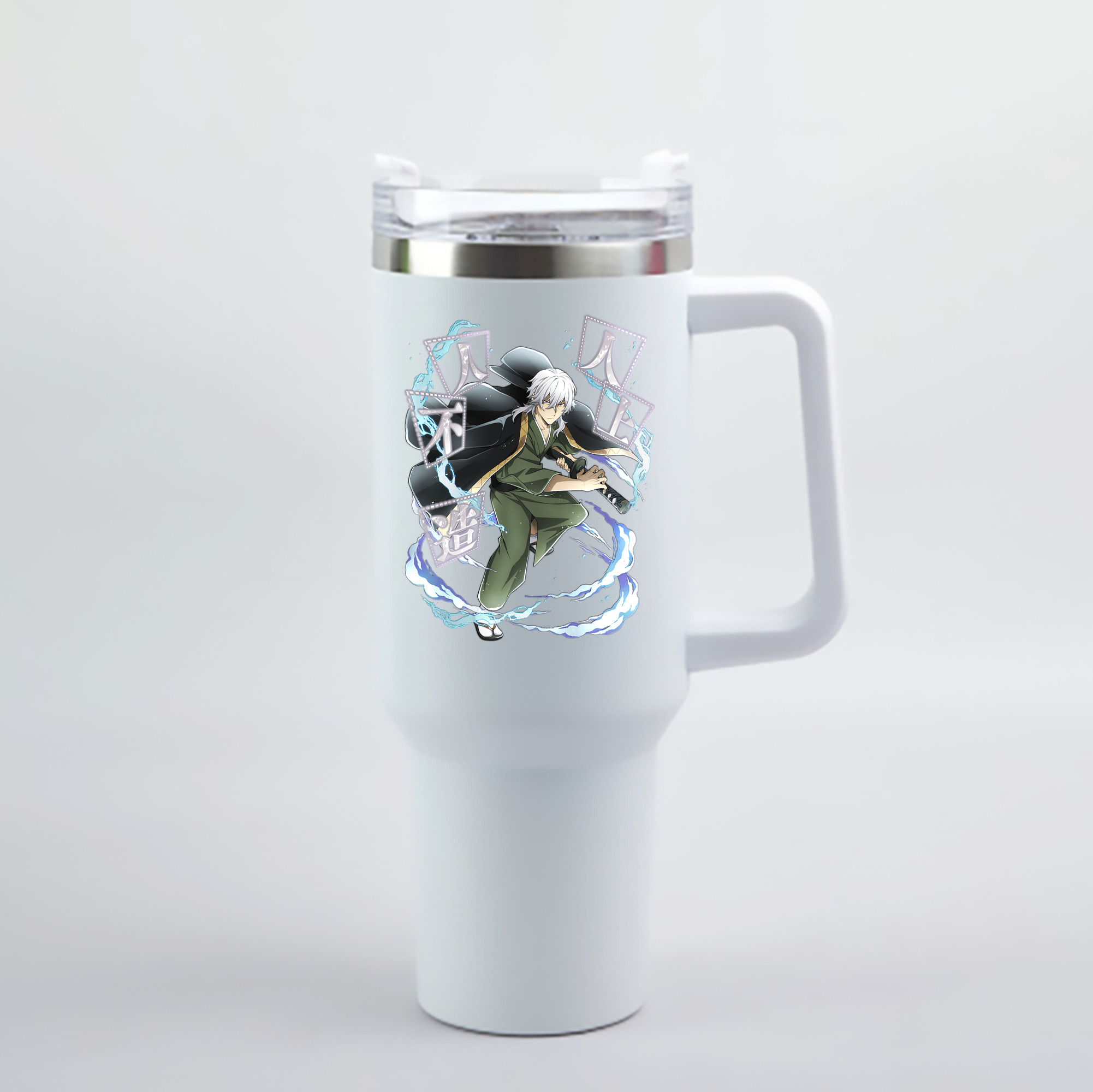 （画像用） 文豪ストレイドッグス Bungo Stray Dogs 1200mL車用タンブラー - クリスタルステッカー（プラスチックストロー付き）