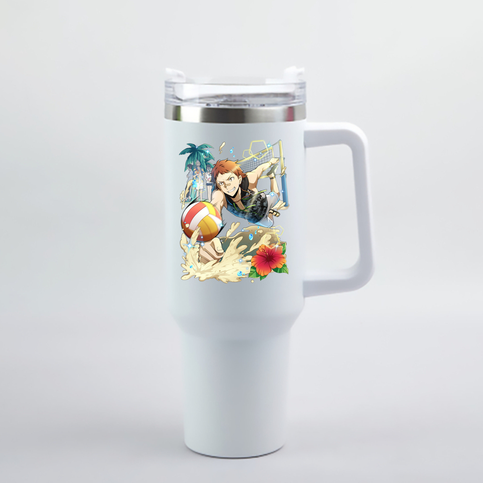 （画像用） 文豪ストレイドッグス Bungo Stray Dogs 1200mL車用タンブラー - クリスタルステッカー（プラスチックストロー付き）