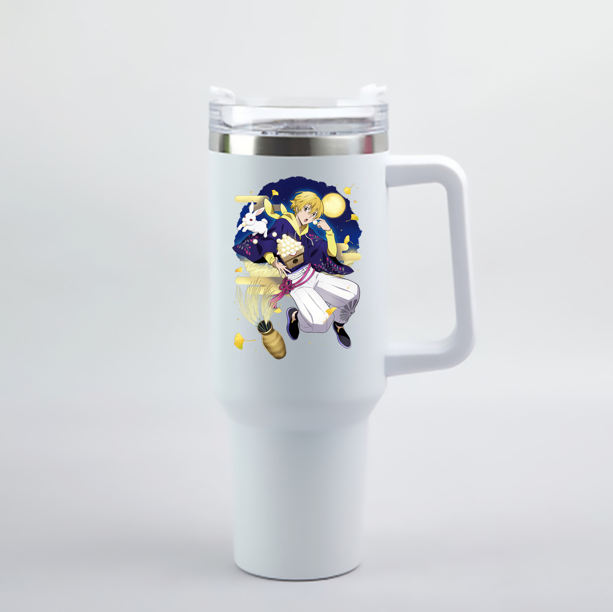 （画像用） 文豪ストレイドッグス Bungo Stray Dogs 1200mL車用タンブラー - クリスタルステッカー（プラスチックストロー付き）