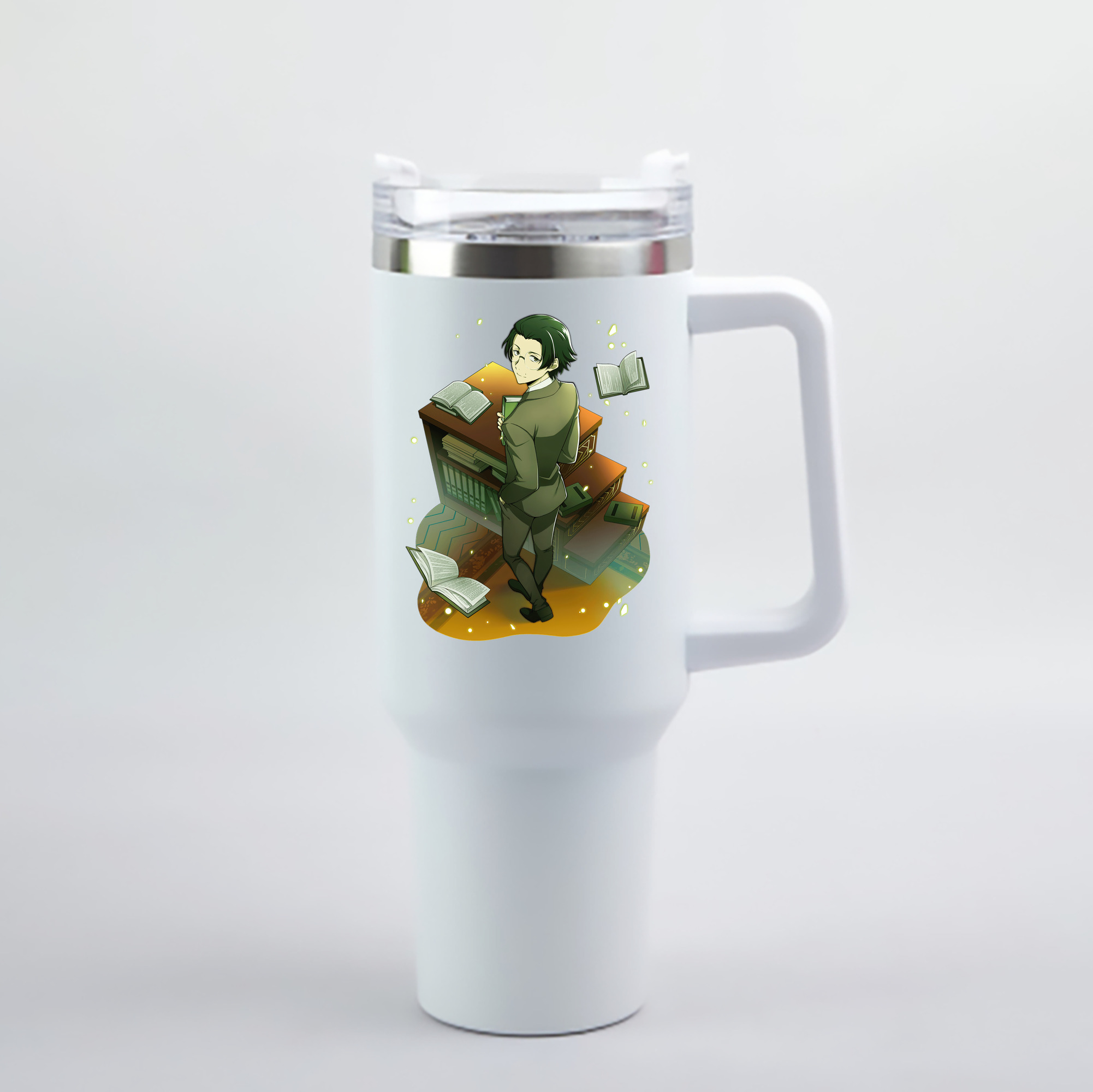 （画像用） 文豪ストレイドッグス Bungo Stray Dogs 1200mL車用タンブラー - クリスタルステッカー（プラスチックストロー付き）