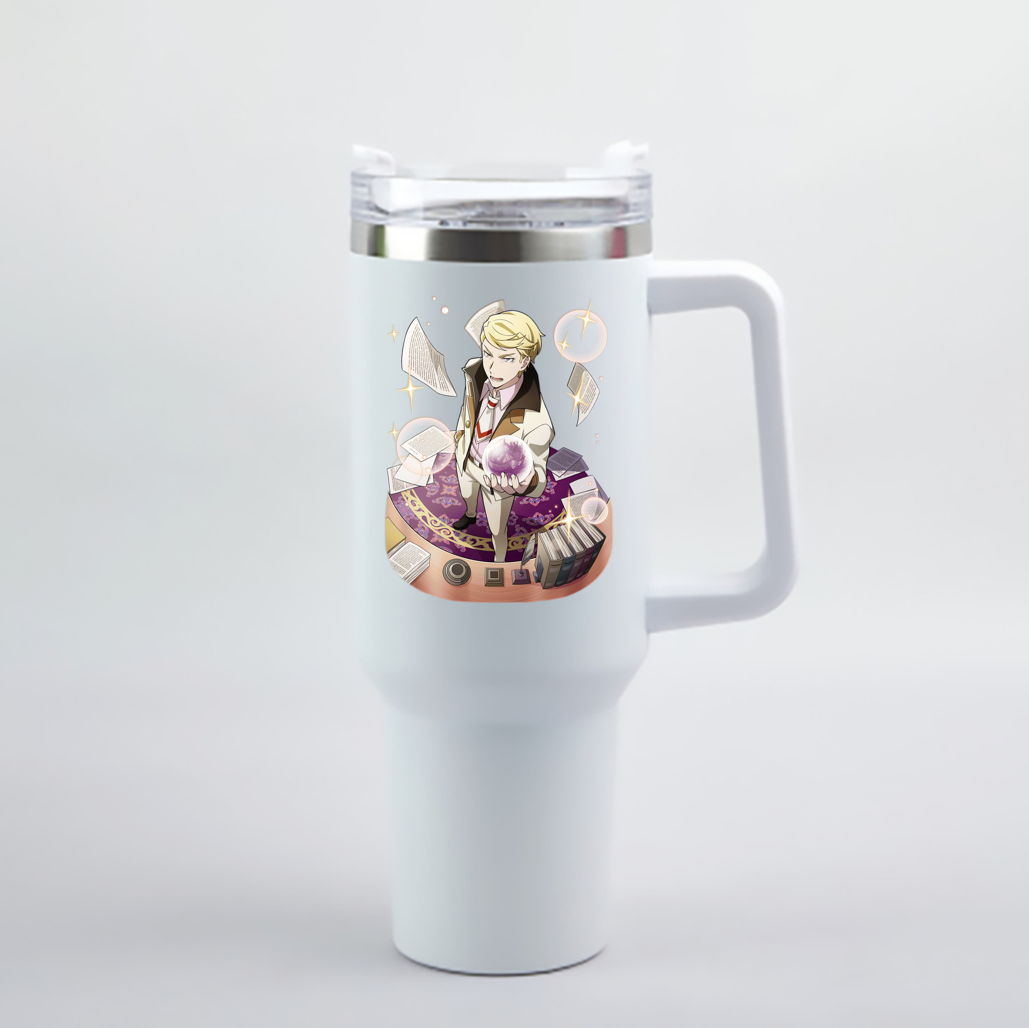 （画像用） 文豪ストレイドッグス Bungo Stray Dogs 1200mL車用タンブラー - クリスタルステッカー（プラスチックストロー付き）