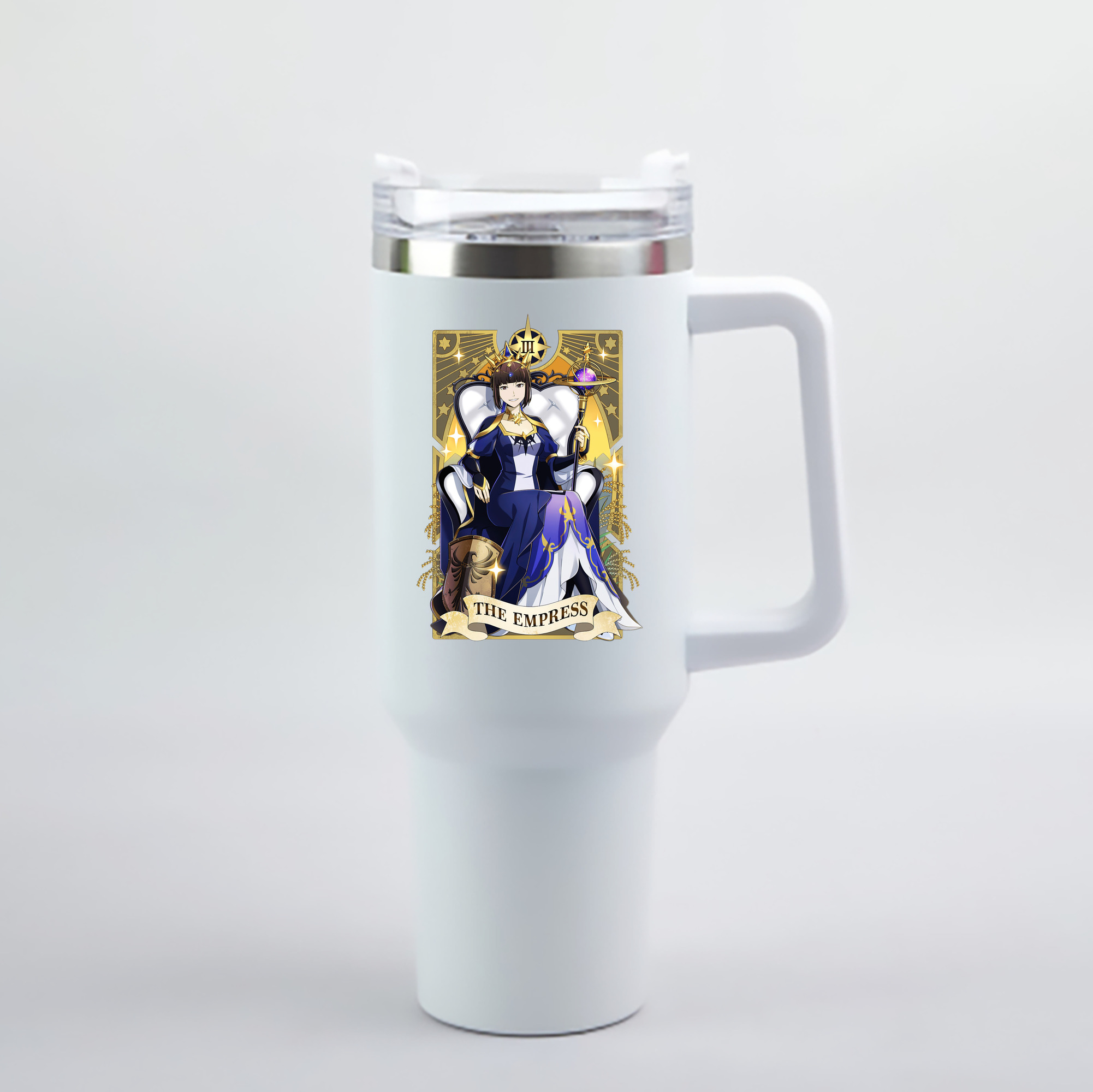 （画像用） 文豪ストレイドッグス Bungo Stray Dogs 1200mL車用タンブラー - クリスタルステッカー（プラスチックストロー付き）