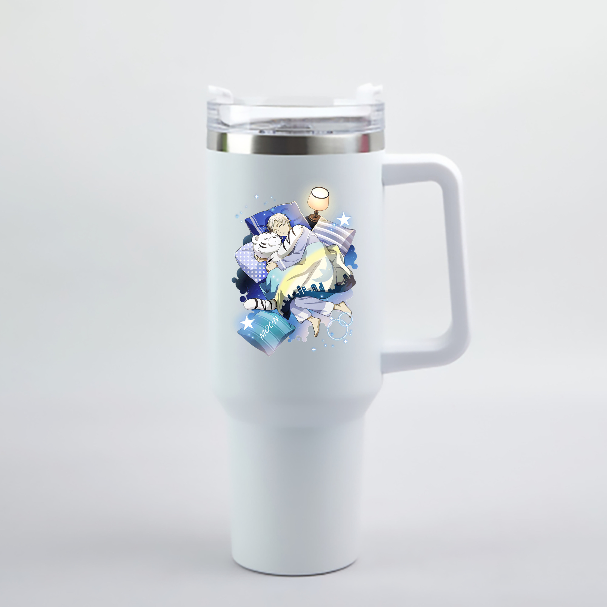 （画像用） 文豪ストレイドッグス Bungo Stray Dogs 1200mL車用タンブラー - クリスタルステッカー（プラスチックストロー付き）