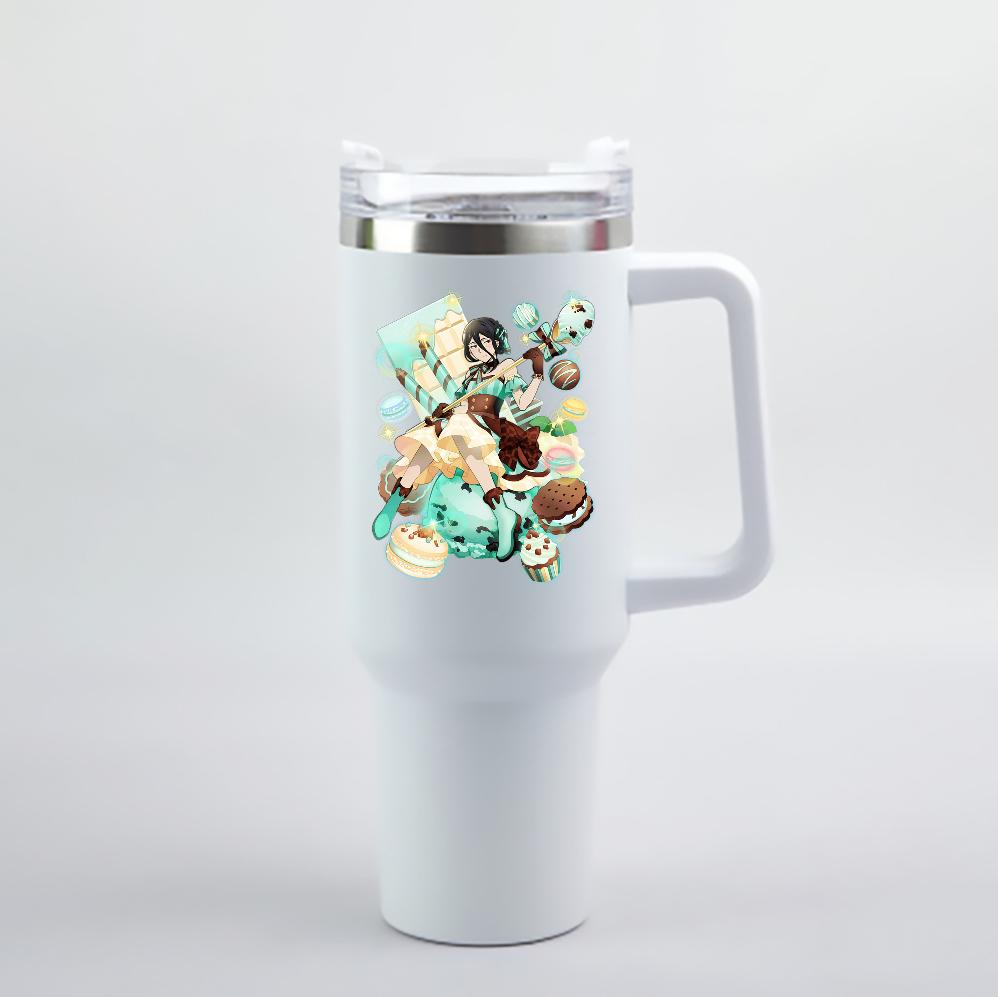 （画像用） 文豪ストレイドッグス Bungo Stray Dogs 1200mL車用タンブラー - クリスタルステッカー（プラスチックストロー付き）