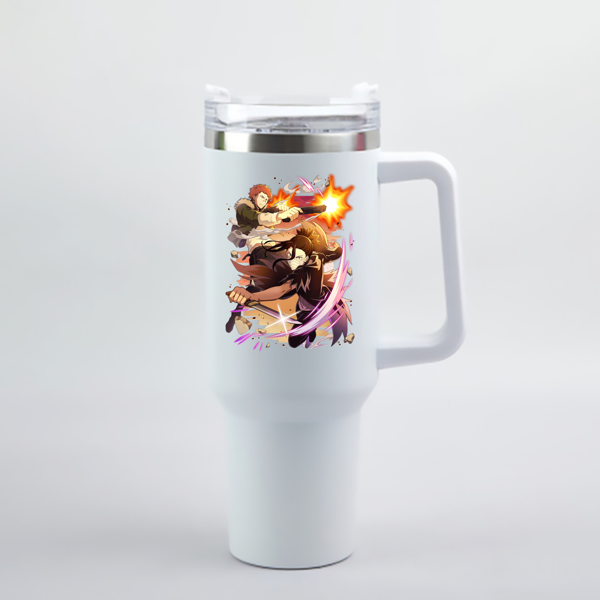 （画像用） 文豪ストレイドッグス Bungo Stray Dogs 1200mL車用タンブラー - クリスタルステッカー（プラスチックストロー付き）