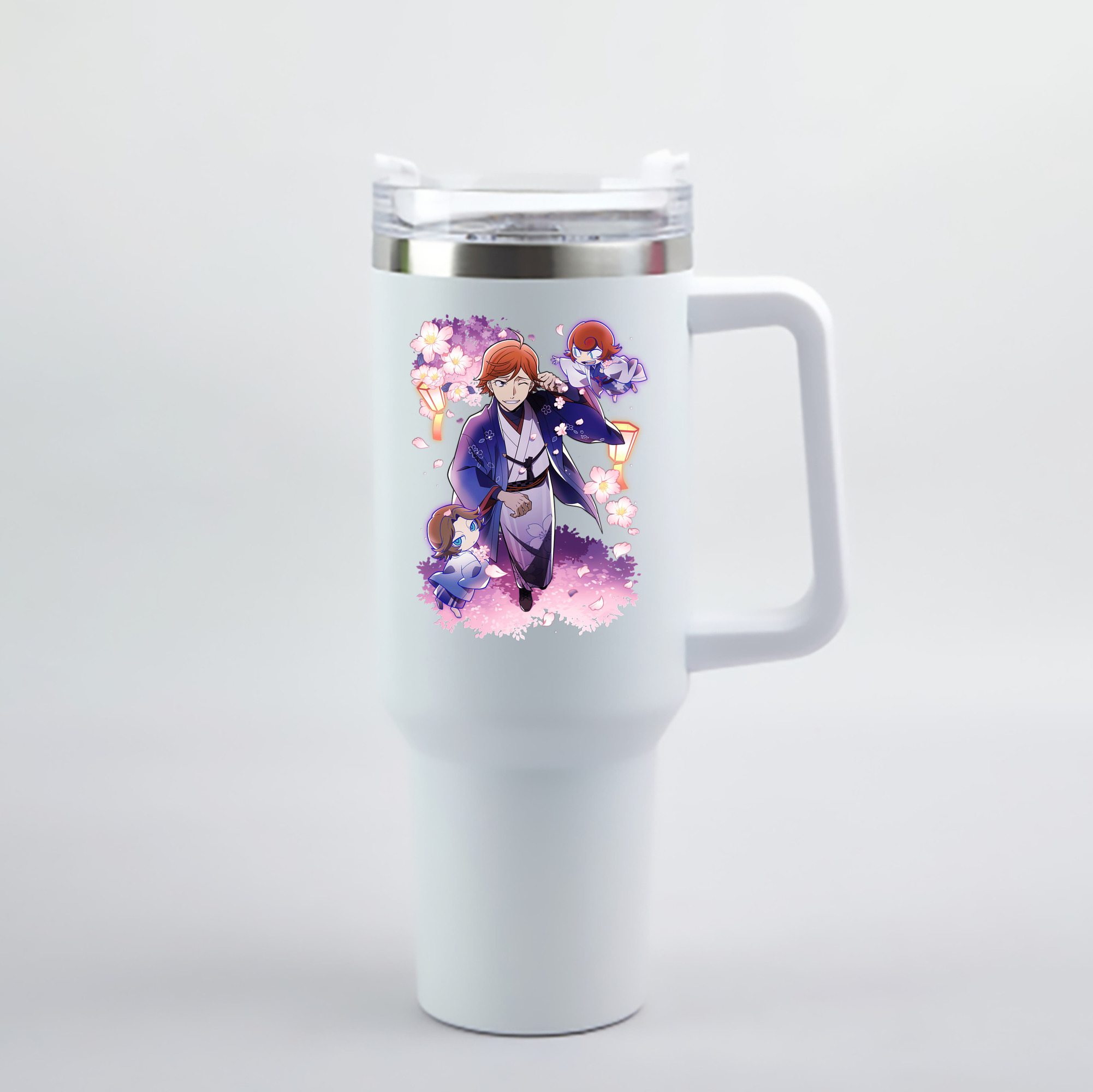 （画像用） 文豪ストレイドッグス Bungo Stray Dogs 1200mL車用タンブラー - クリスタルステッカー（プラスチックストロー付き）