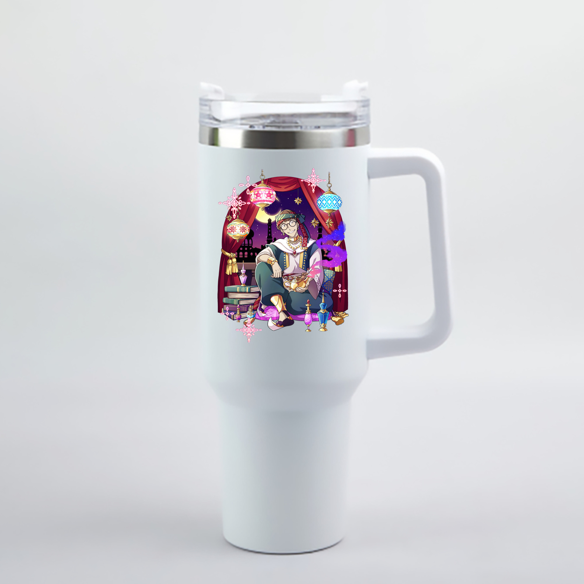 （画像用） 文豪ストレイドッグス Bungo Stray Dogs 1200mL車用タンブラー - クリスタルステッカー（プラスチックストロー付き）