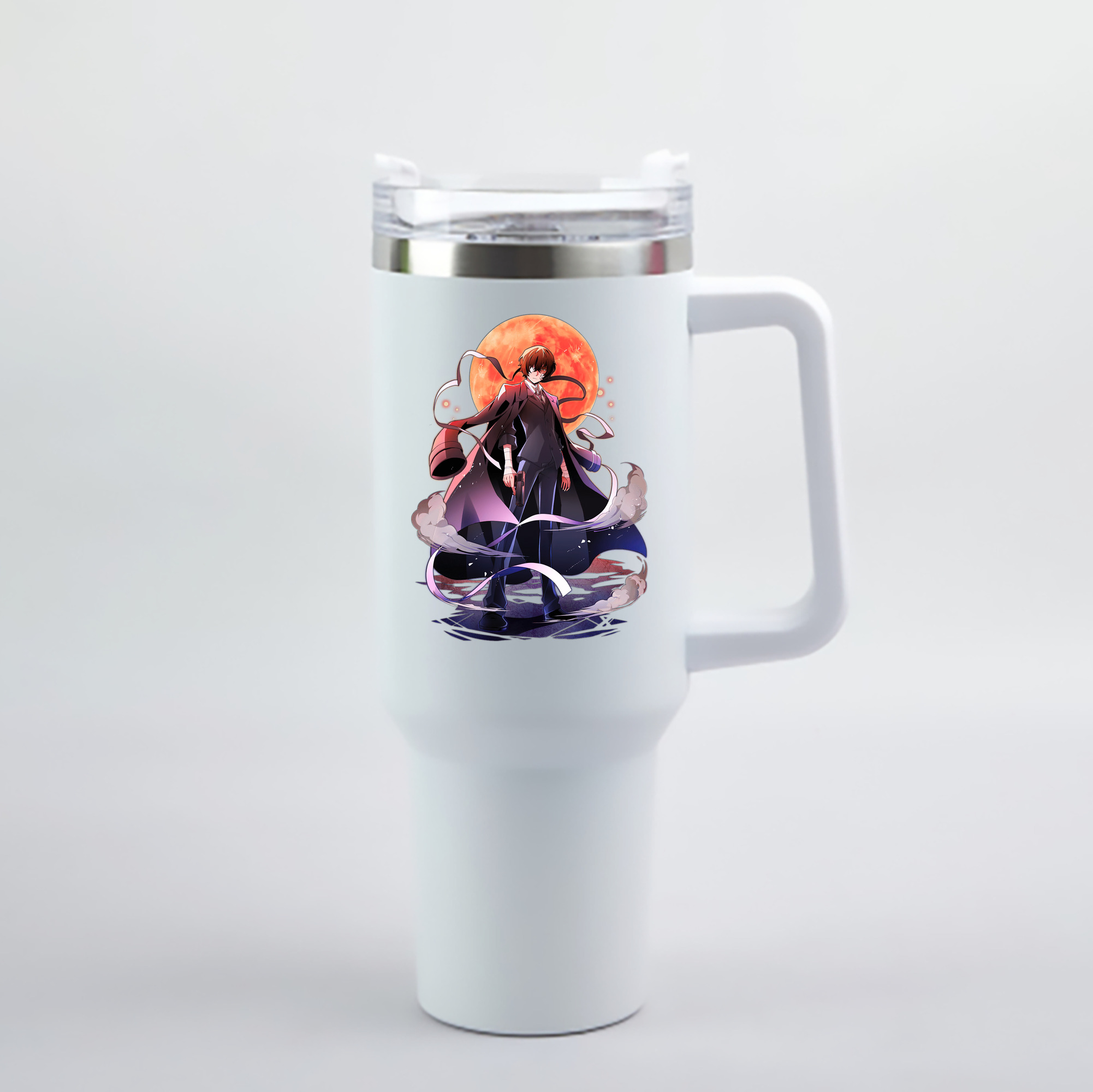 （画像用） 文豪ストレイドッグス Bungo Stray Dogs 1200mL車用タンブラー - クリスタルステッカー（プラスチックストロー付き）