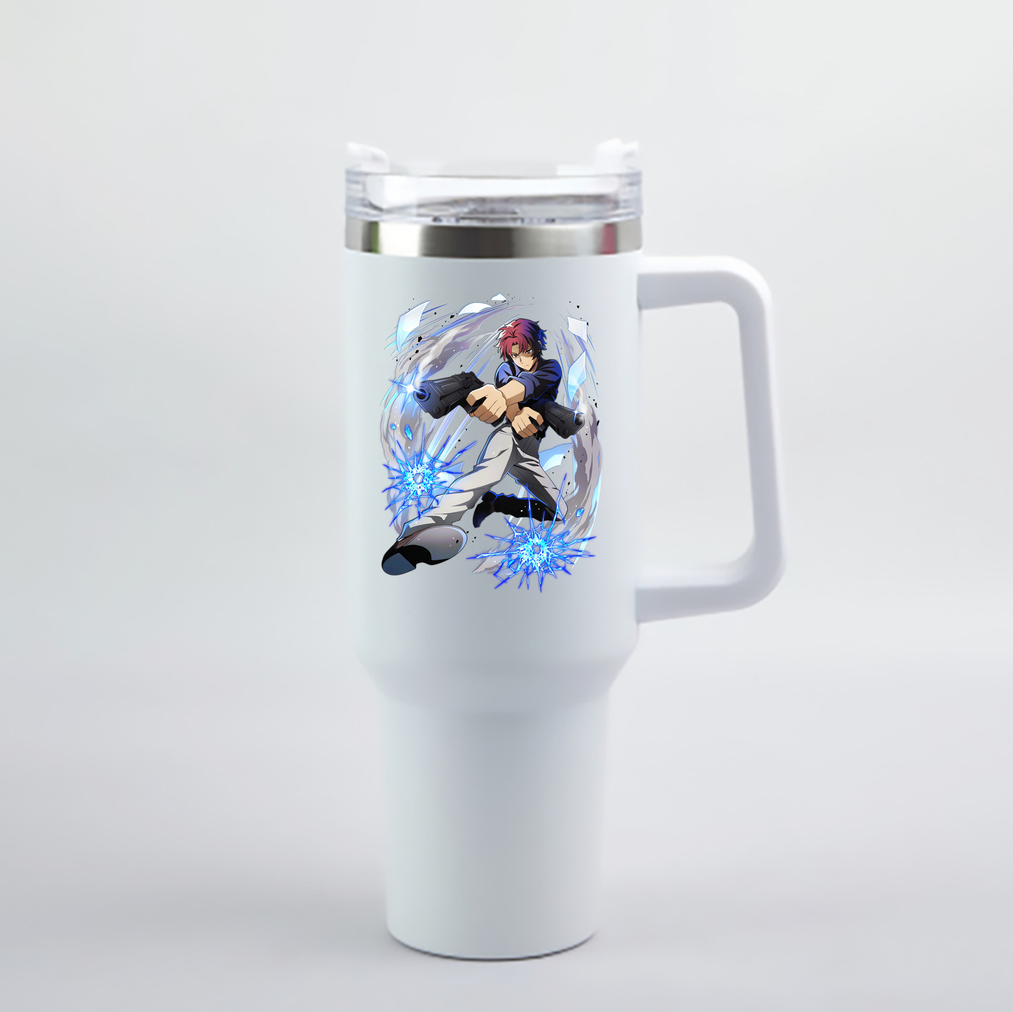 （画像用） 文豪ストレイドッグス Bungo Stray Dogs 1200mL車用タンブラー - クリスタルステッカー（プラスチックストロー付き）