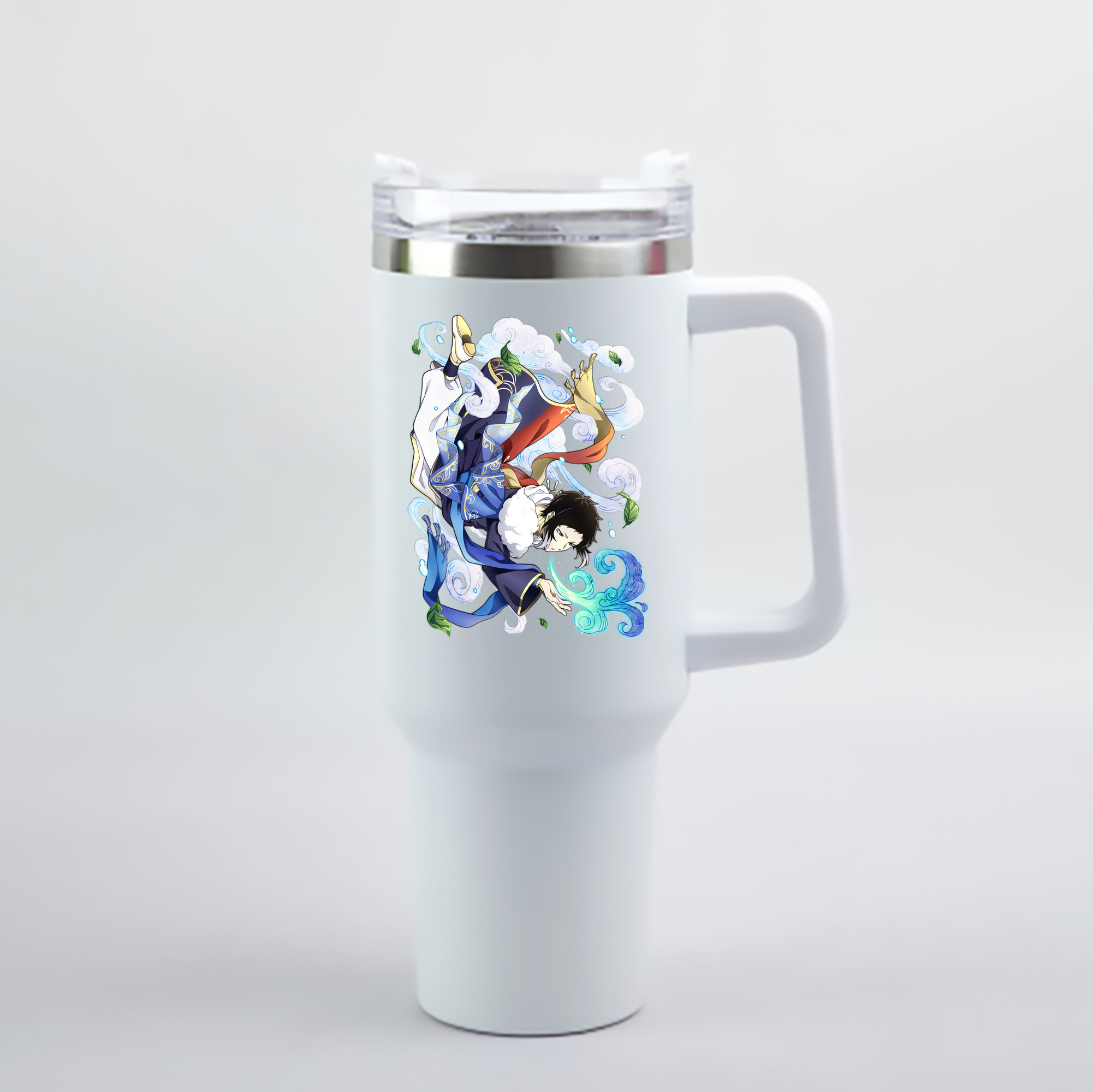 （画像用） 文豪ストレイドッグス Bungo Stray Dogs 1200mL車用タンブラー - クリスタルステッカー（プラスチックストロー付き）