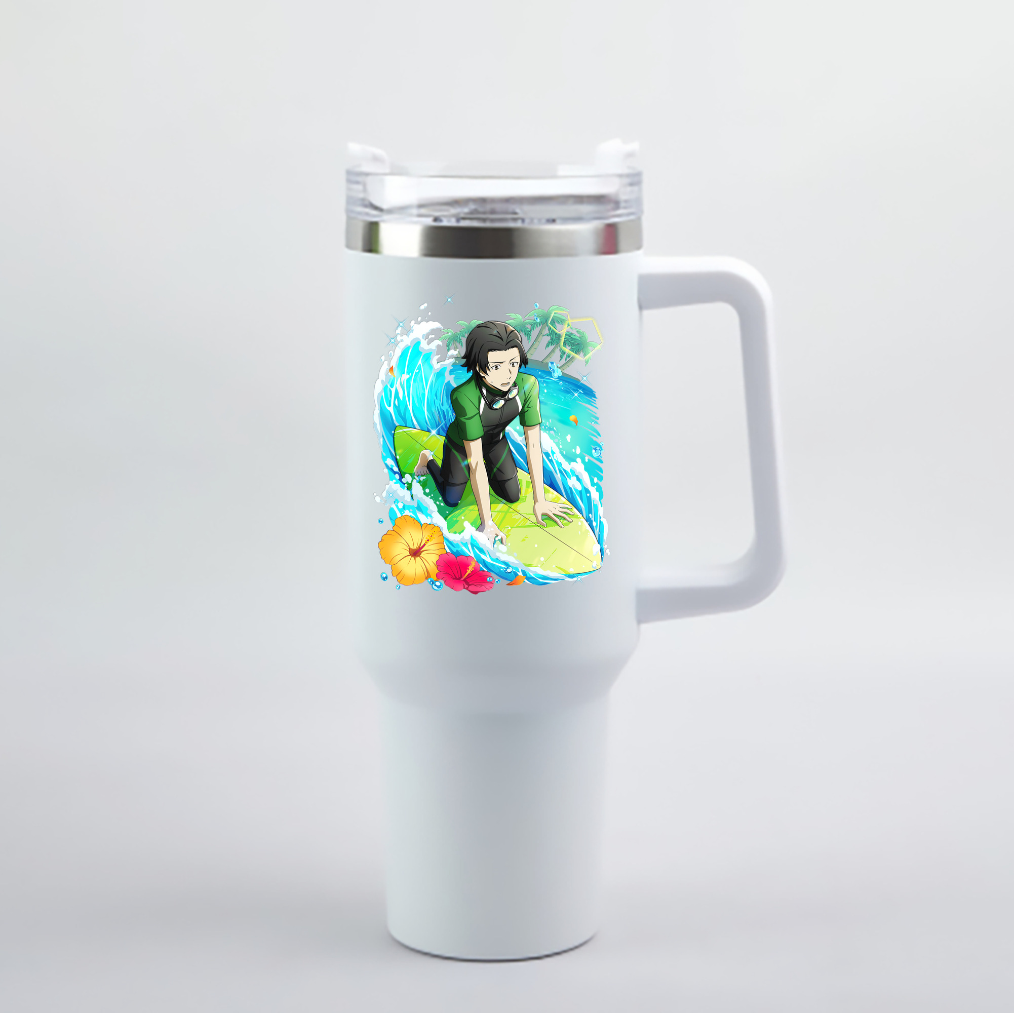（画像用） 文豪ストレイドッグス Bungo Stray Dogs 1200mL車用タンブラー - クリスタルステッカー（プラスチックストロー付き）
