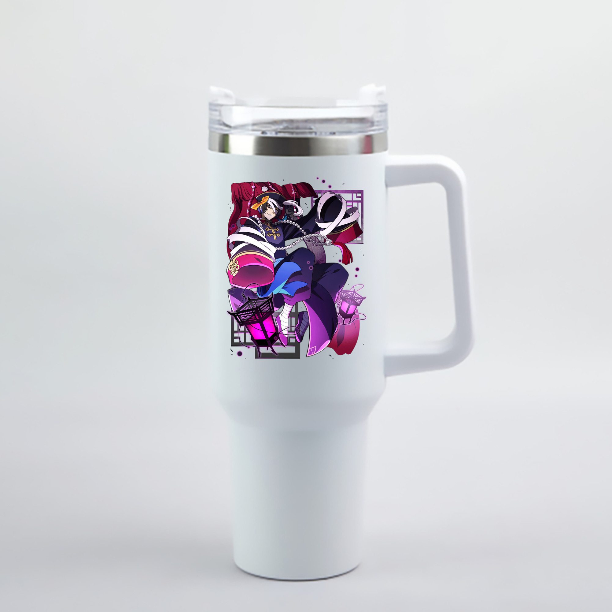 （画像用） 文豪ストレイドッグス Bungo Stray Dogs 1200mL車用タンブラー - クリスタルステッカー（プラスチックストロー付き）