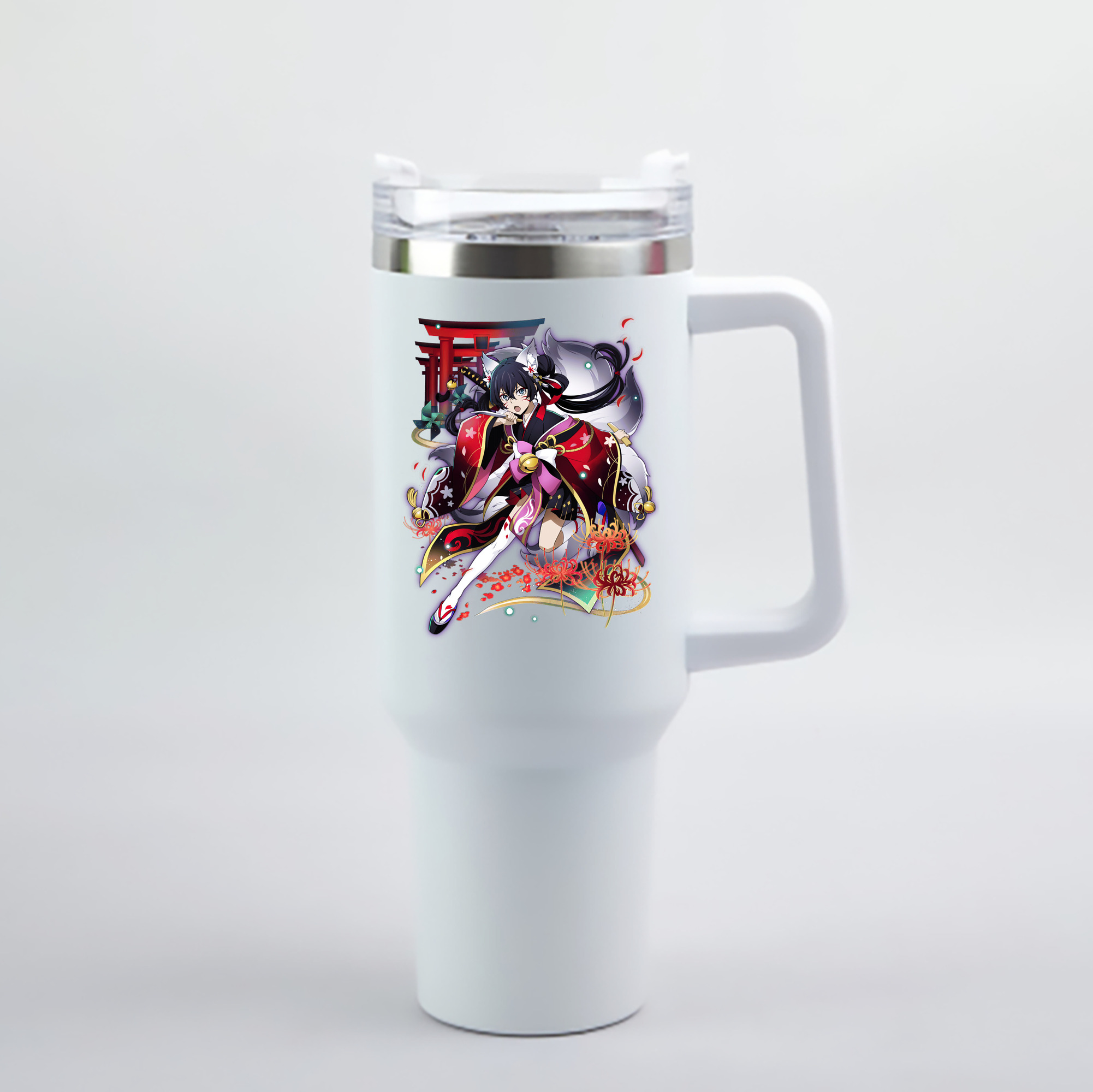 （画像用） 文豪ストレイドッグス Bungo Stray Dogs 1200mL車用タンブラー - クリスタルステッカー（プラスチックストロー付き）