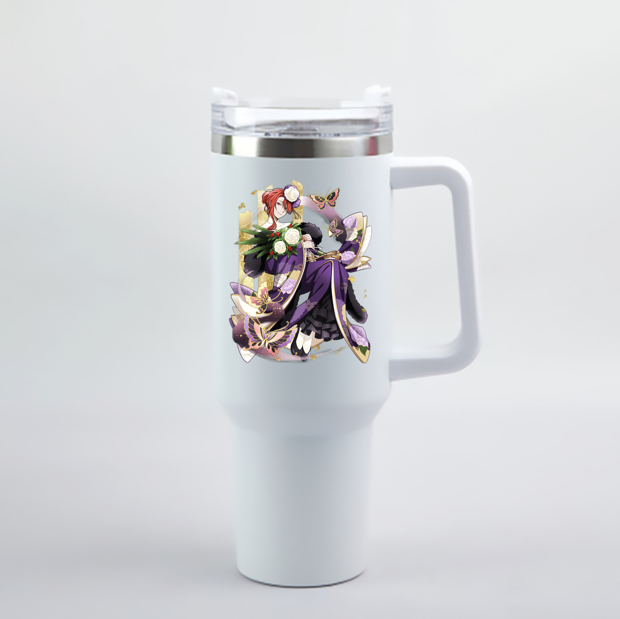 （画像用） 文豪ストレイドッグス Bungo Stray Dogs 1200mL車用タンブラー - クリスタルステッカー（プラスチックストロー付き）