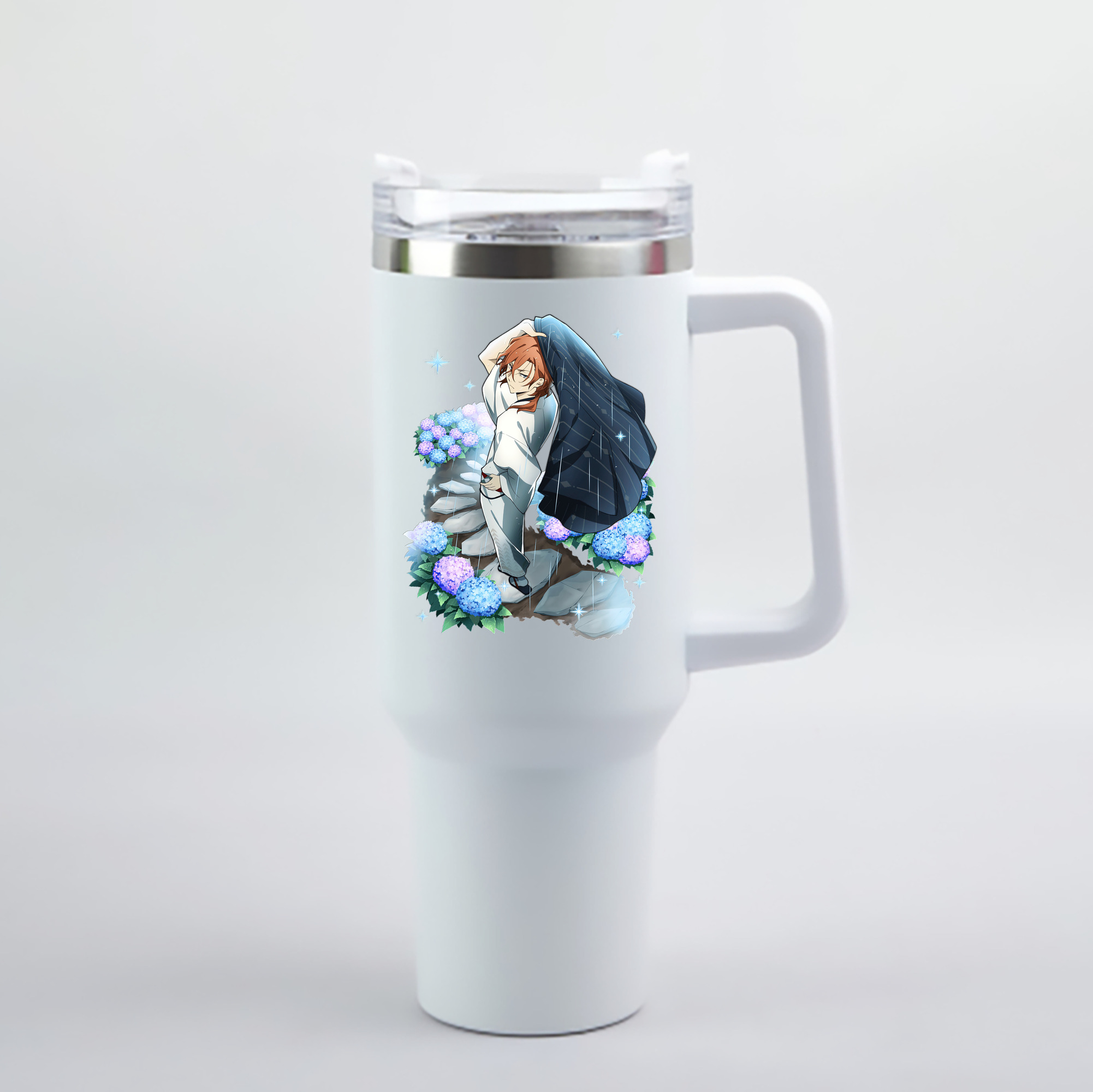（画像用） 文豪ストレイドッグス Bungo Stray Dogs 1200mL車用タンブラー - クリスタルステッカー（プラスチックストロー付き）