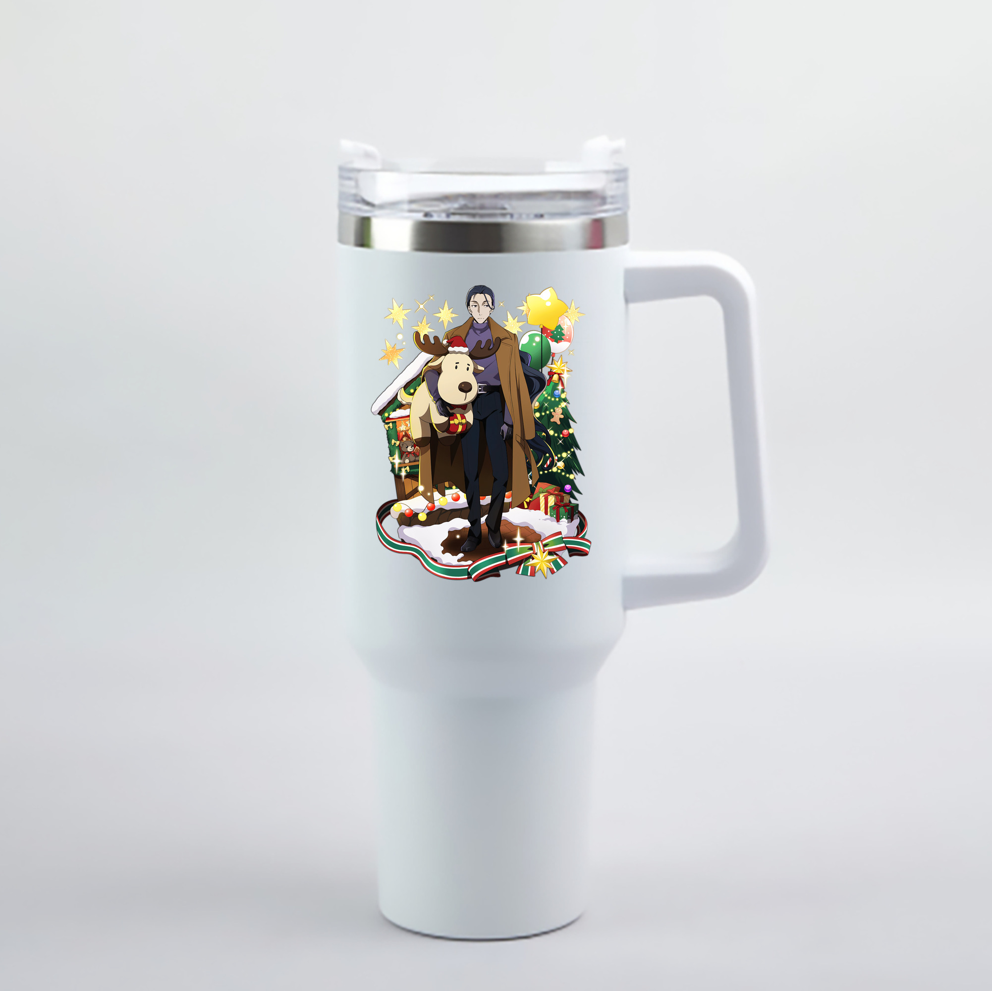 （画像用） 文豪ストレイドッグス Bungo Stray Dogs 1200mL車用タンブラー - クリスタルステッカー（プラスチックストロー付き）
