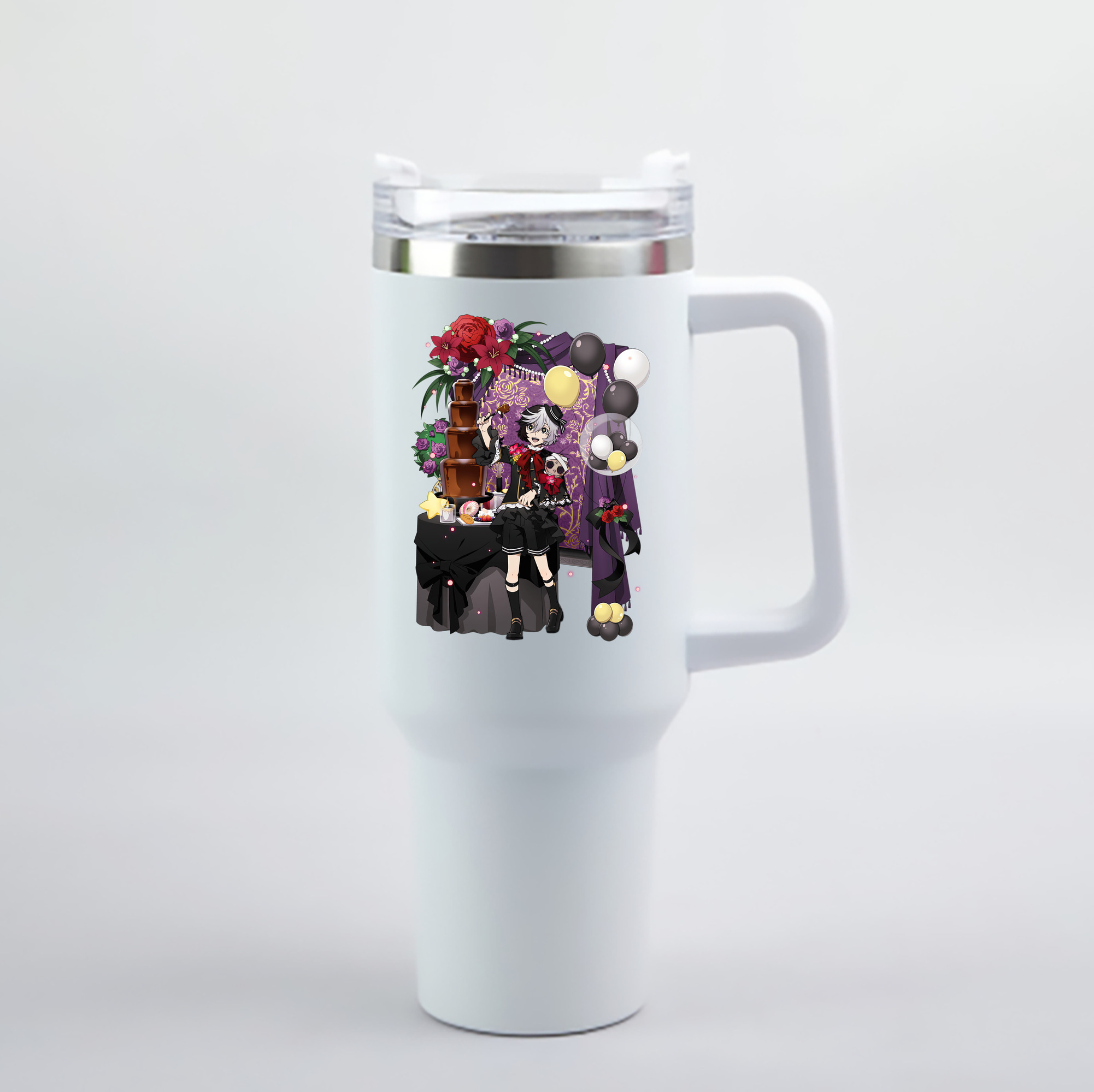 （画像用） 文豪ストレイドッグス Bungo Stray Dogs 1200mL車用タンブラー - クリスタルステッカー（プラスチックストロー付き）