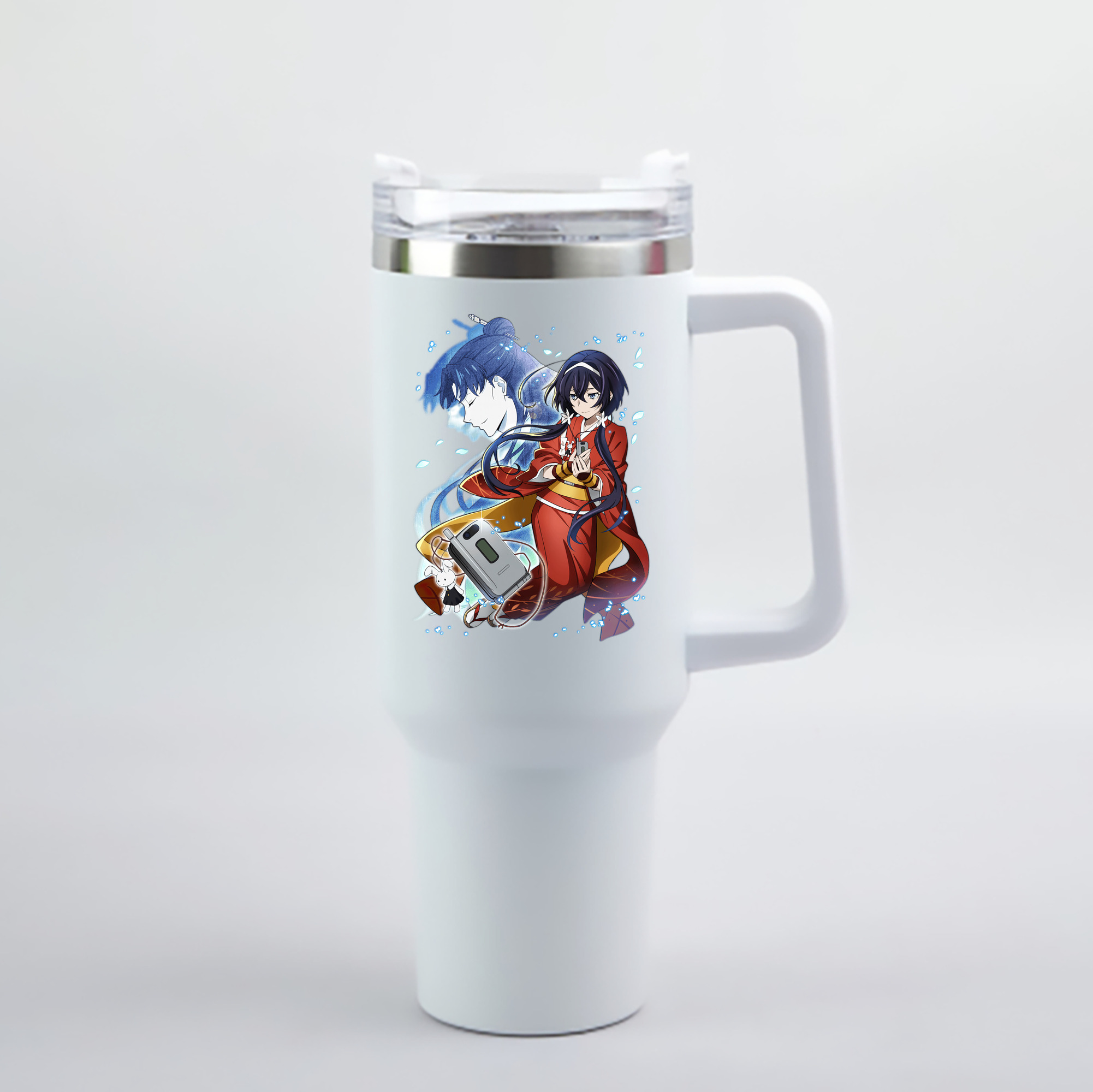 （画像用） 文豪ストレイドッグス Bungo Stray Dogs 1200mL車用タンブラー - クリスタルステッカー（プラスチックストロー付き）