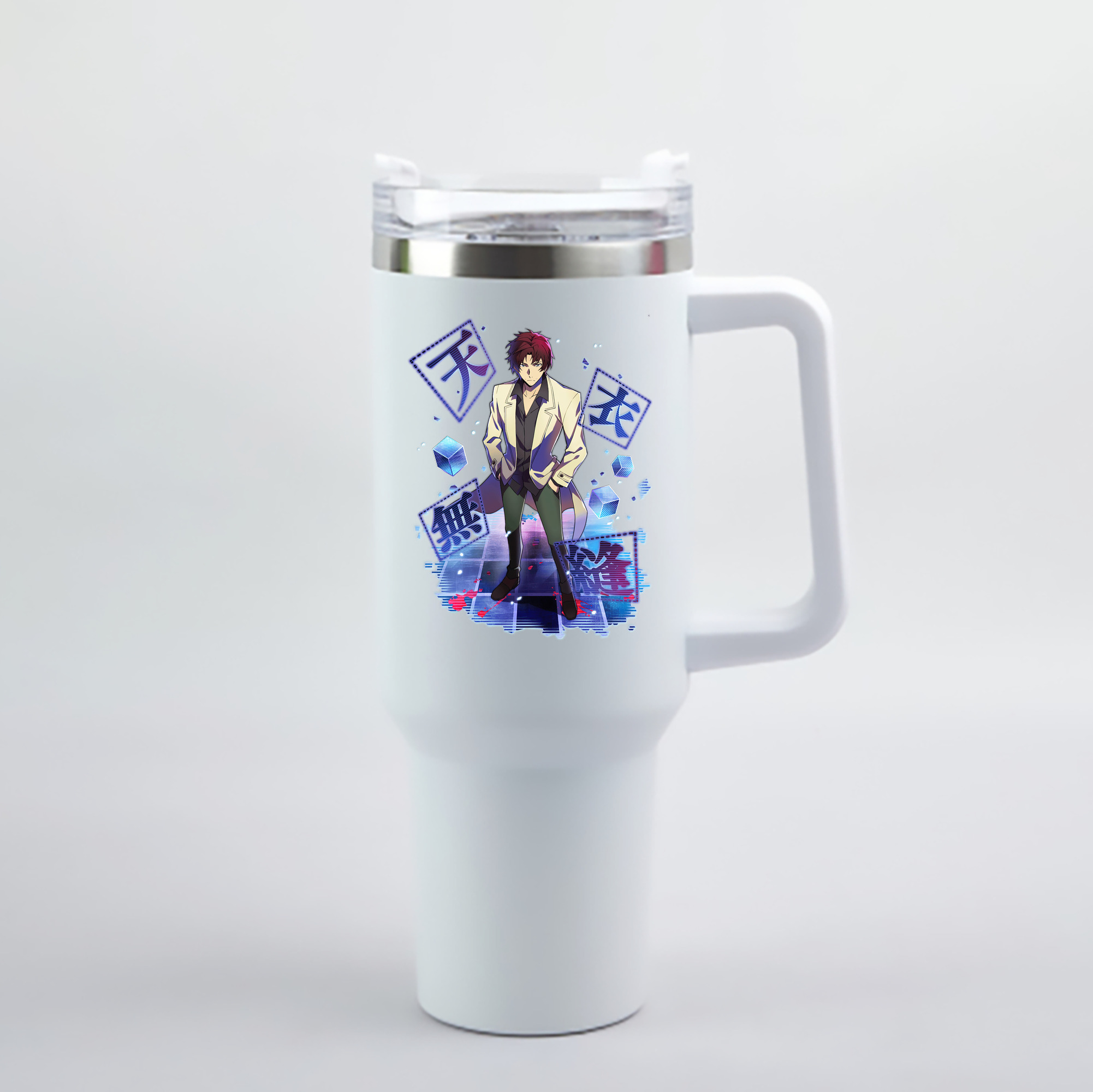 （画像用） 文豪ストレイドッグス Bungo Stray Dogs 1200mL車用タンブラー - クリスタルステッカー（プラスチックストロー付き）