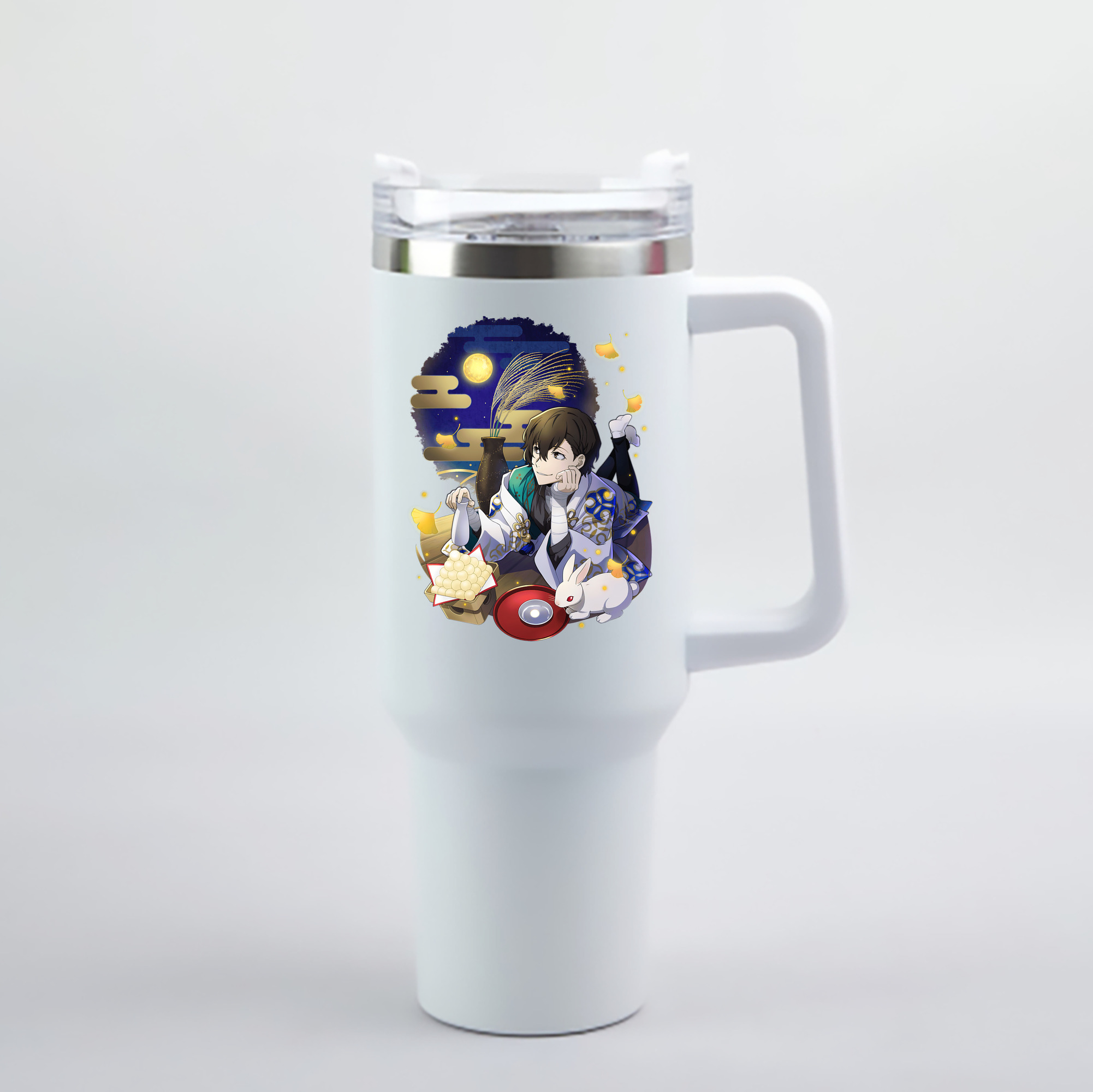 （画像用） 文豪ストレイドッグス Bungo Stray Dogs 1200mL車用タンブラー - クリスタルステッカー（プラスチックストロー付き）