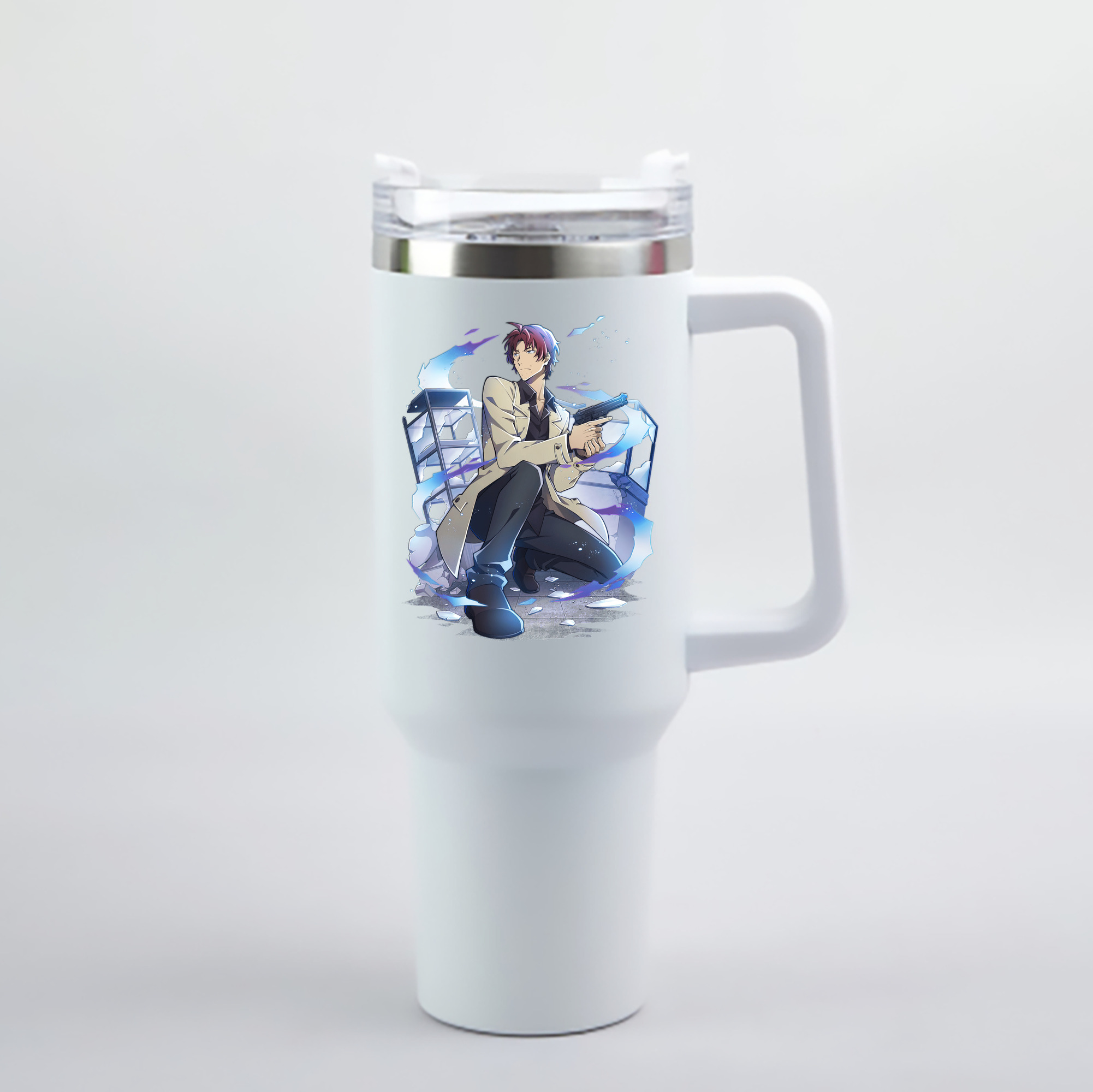 （画像用） 文豪ストレイドッグス Bungo Stray Dogs 1200mL車用タンブラー - クリスタルステッカー（プラスチックストロー付き）