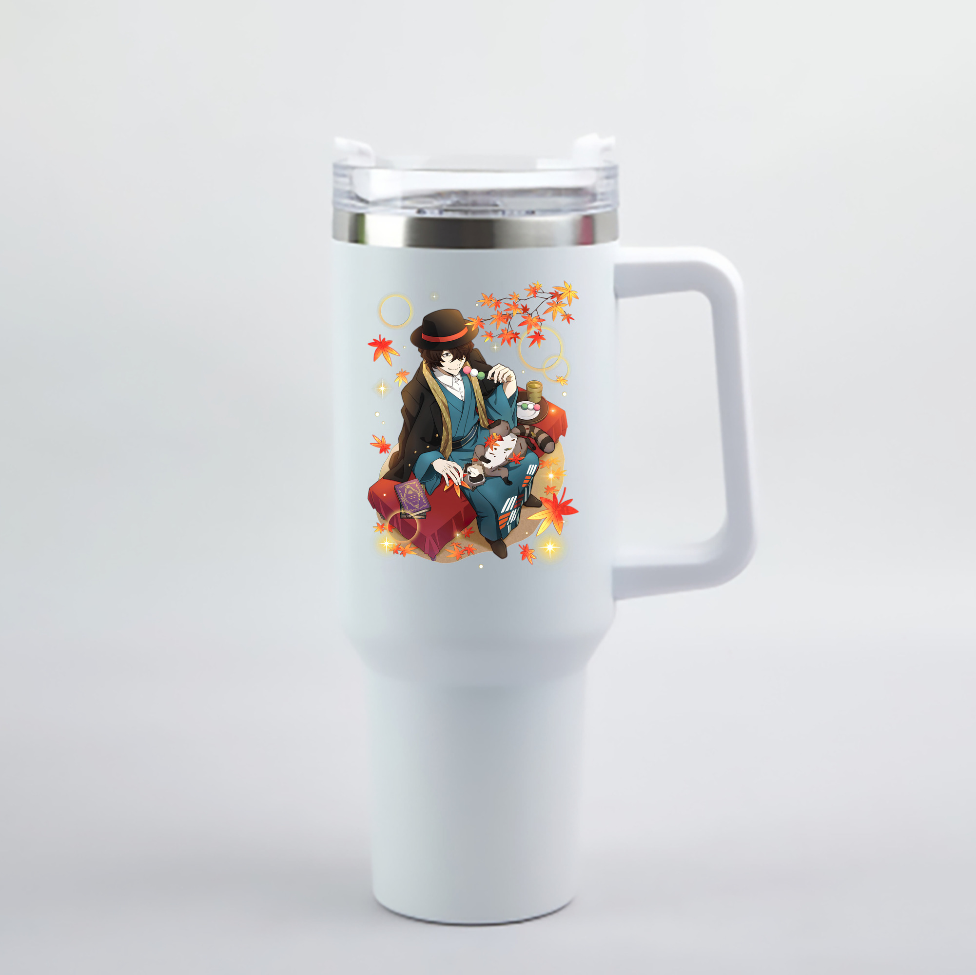 （画像用） 文豪ストレイドッグス Bungo Stray Dogs 1200mL車用タンブラー - クリスタルステッカー（プラスチックストロー付き）
