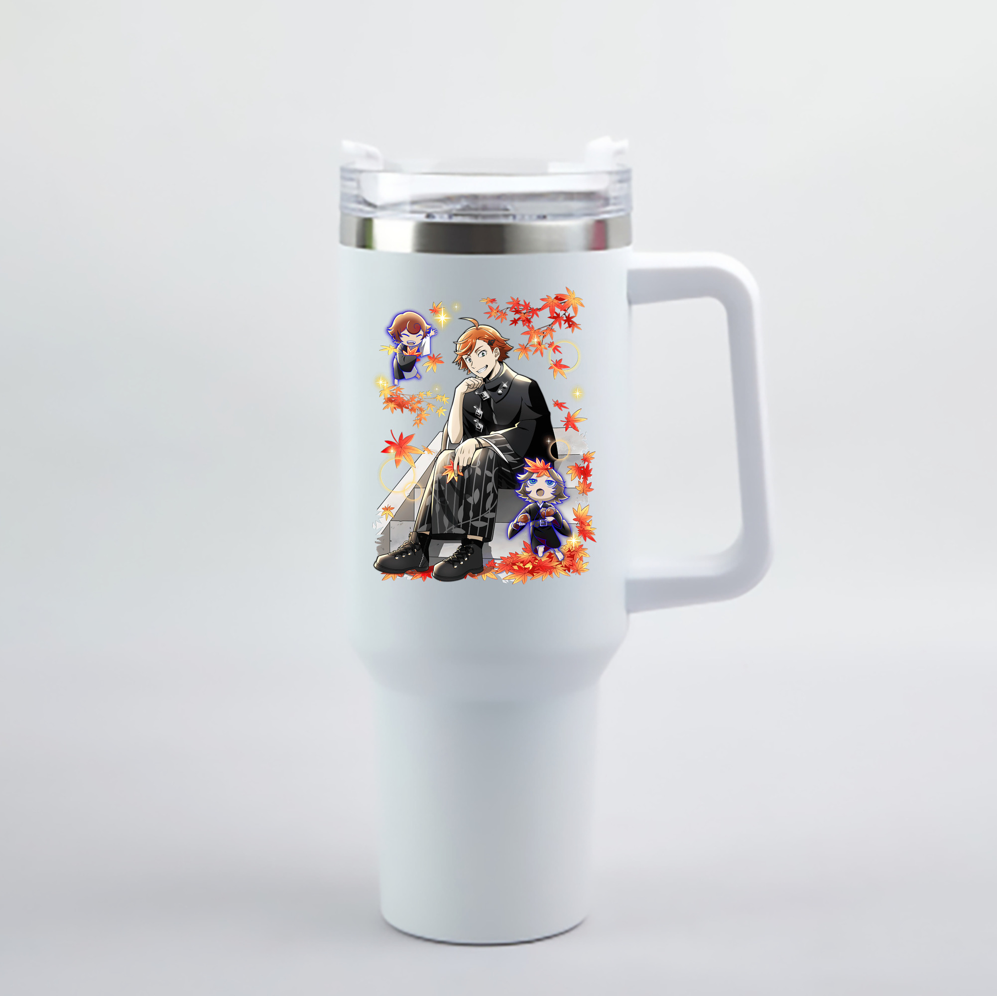 （画像用） 文豪ストレイドッグス Bungo Stray Dogs 1200mL車用タンブラー - クリスタルステッカー（プラスチックストロー付き）