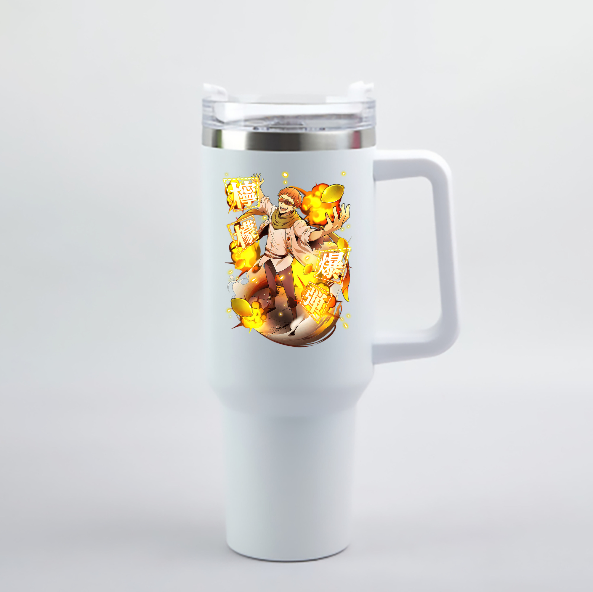 （画像用） 文豪ストレイドッグス Bungo Stray Dogs 1200mL車用タンブラー - クリスタルステッカー（プラスチックストロー付き）