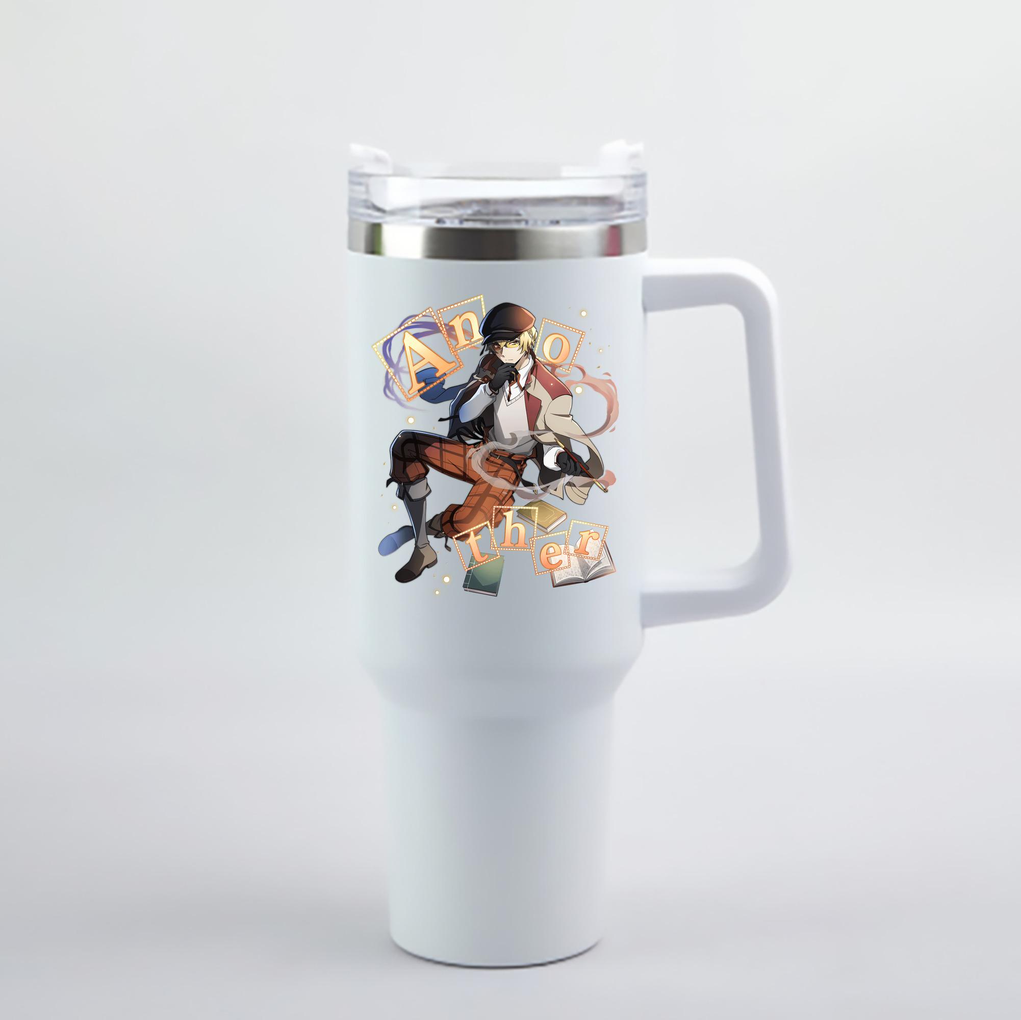 （画像用） 文豪ストレイドッグス Bungo Stray Dogs 1200mL車用タンブラー - クリスタルステッカー（プラスチックストロー付き）