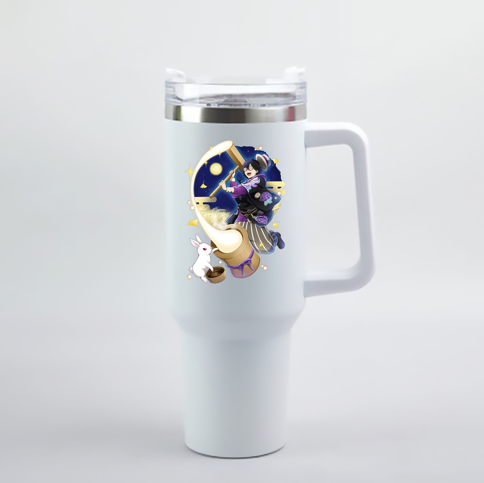 （画像用） 文豪ストレイドッグス Bungo Stray Dogs 1200mL車用タンブラー - クリスタルステッカー（プラスチックストロー付き）